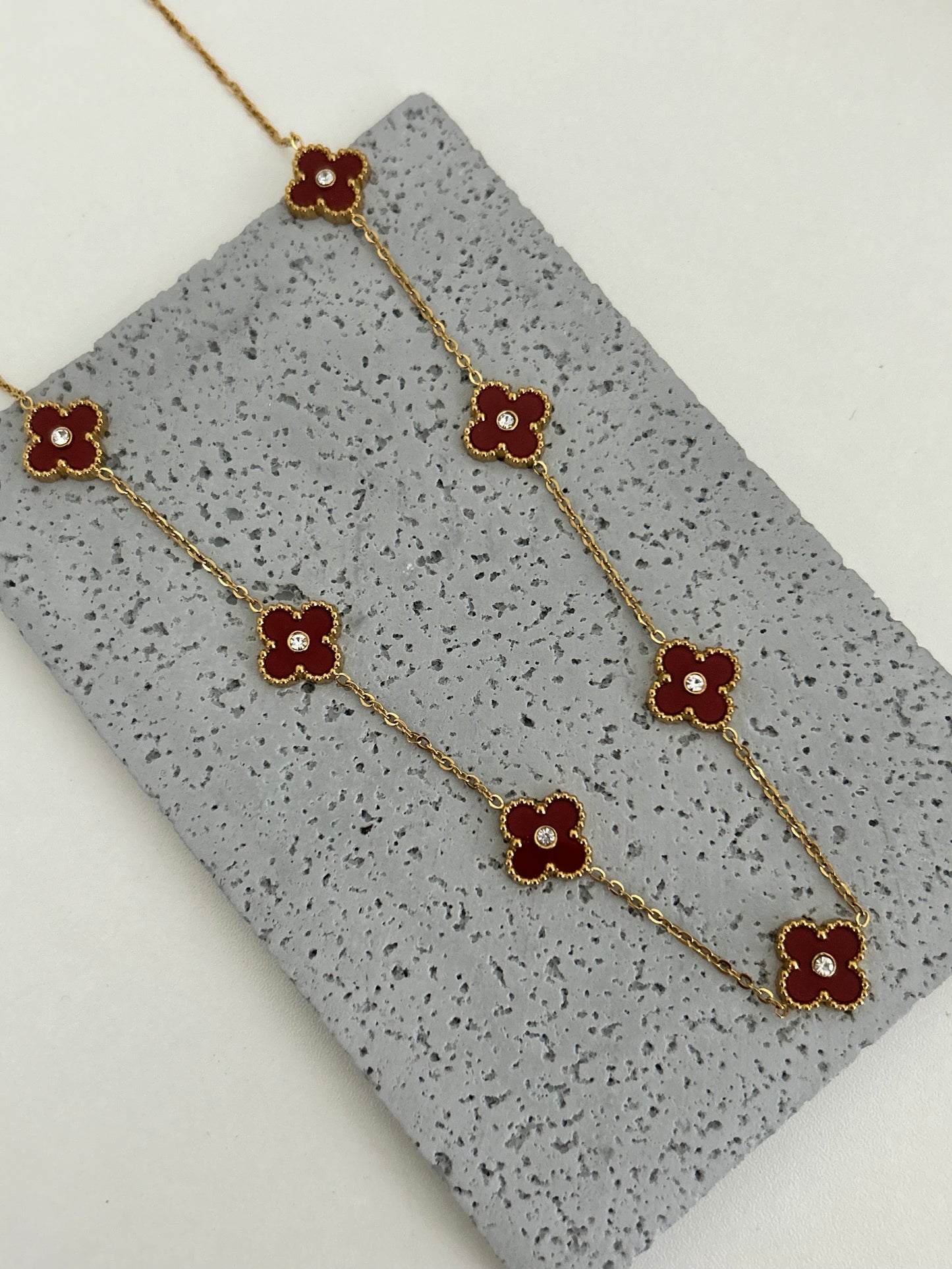 Ameera multiclover necklace - Lucky Sparkle Clover All Over Clover Necklace