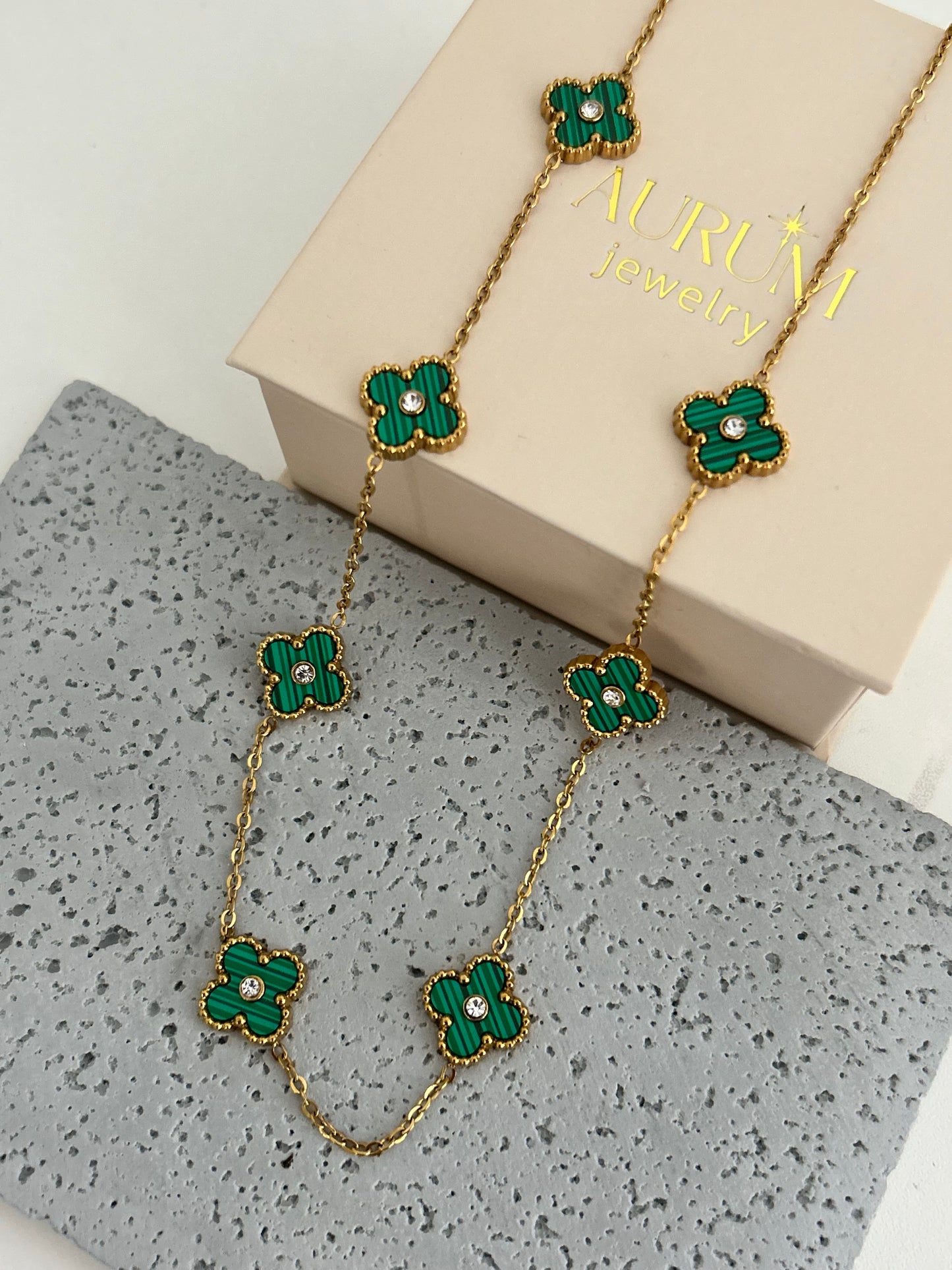 Ameera multiclover necklace - Lucky Sparkle Clover All Over Clover Necklace