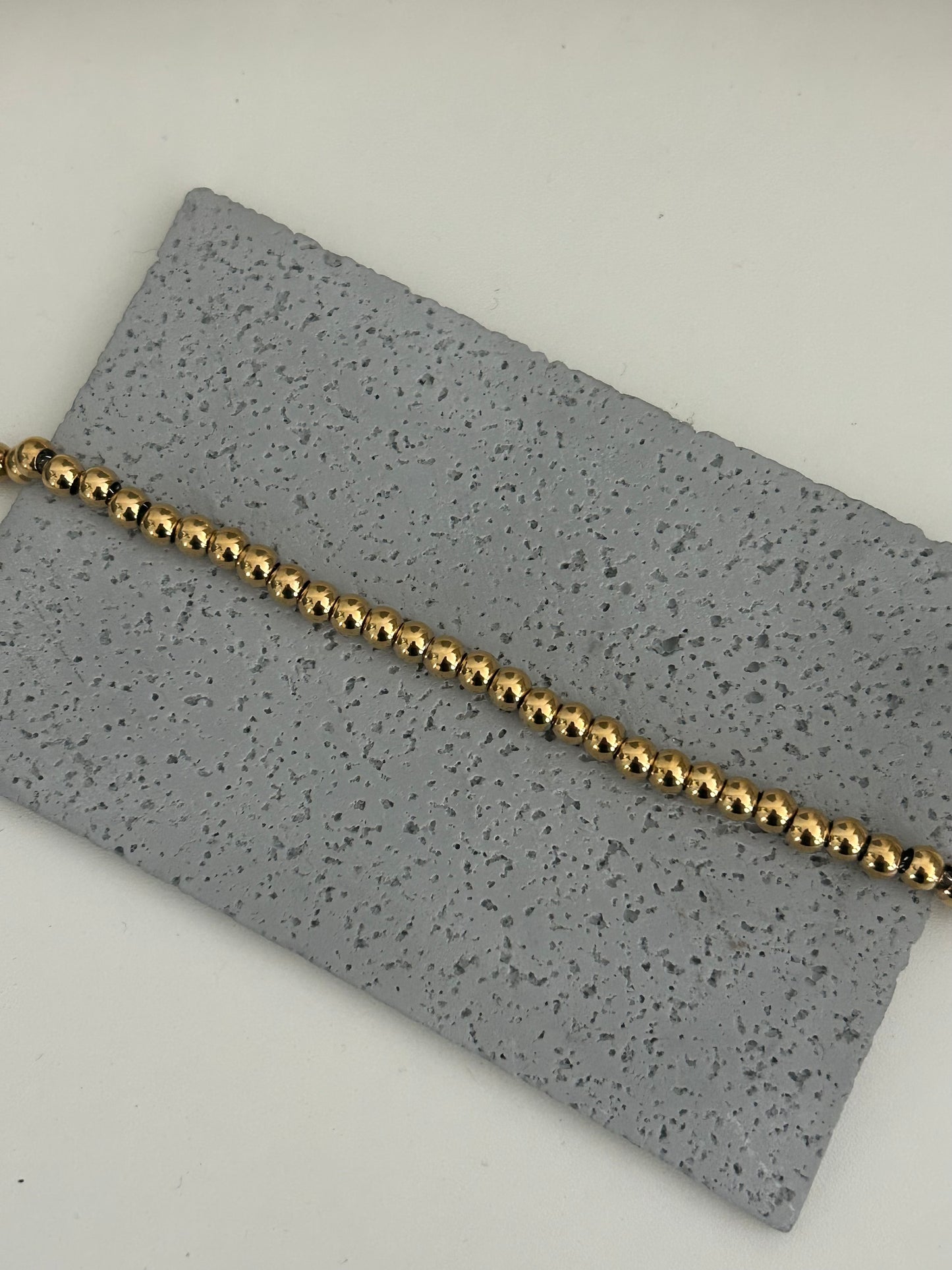 Kamila Bracelet • Dainty gold beaded bracelet