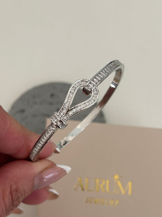 Gold Crystal link Bangle