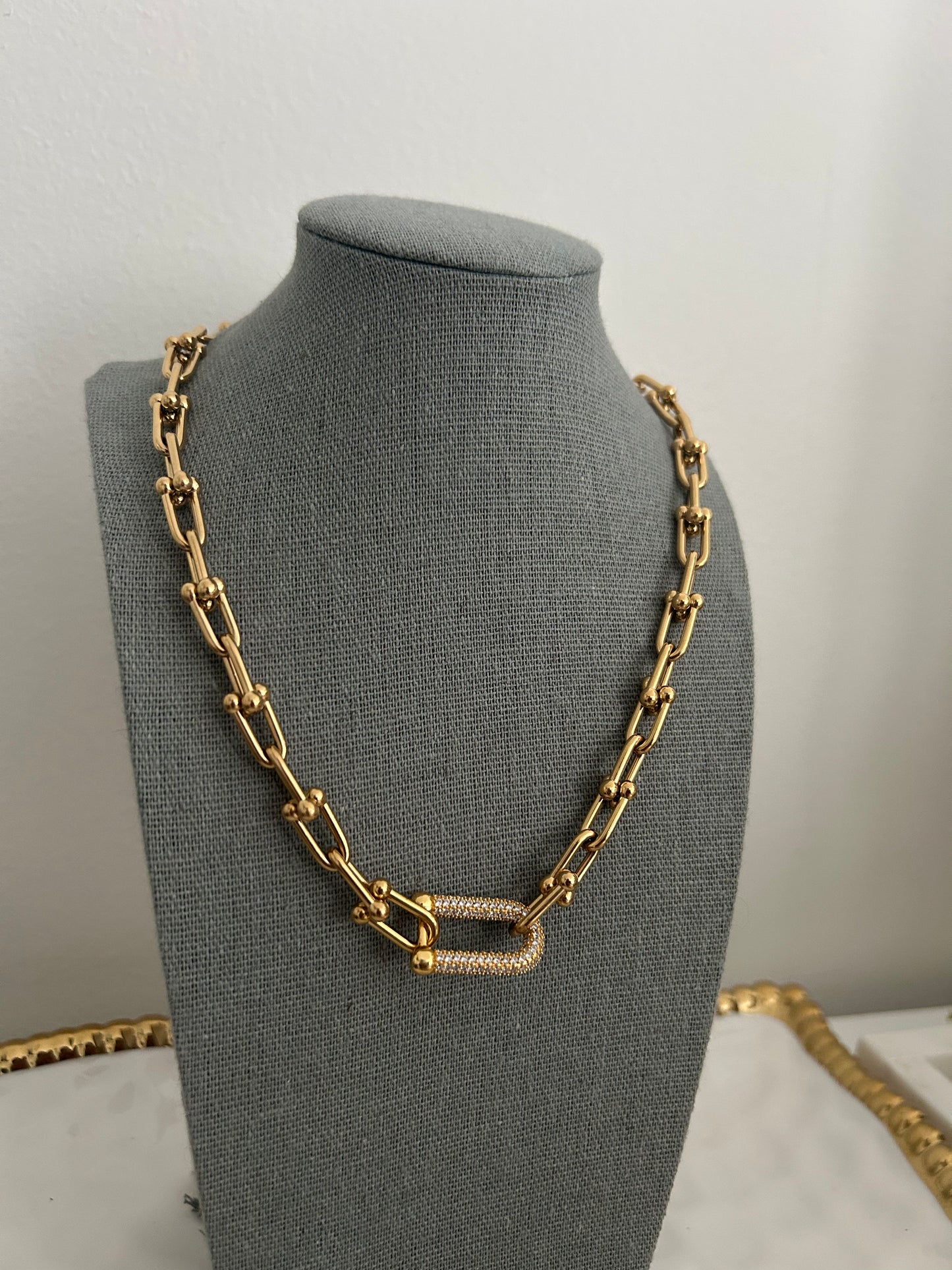 Audrey Gold Chain link Necklace