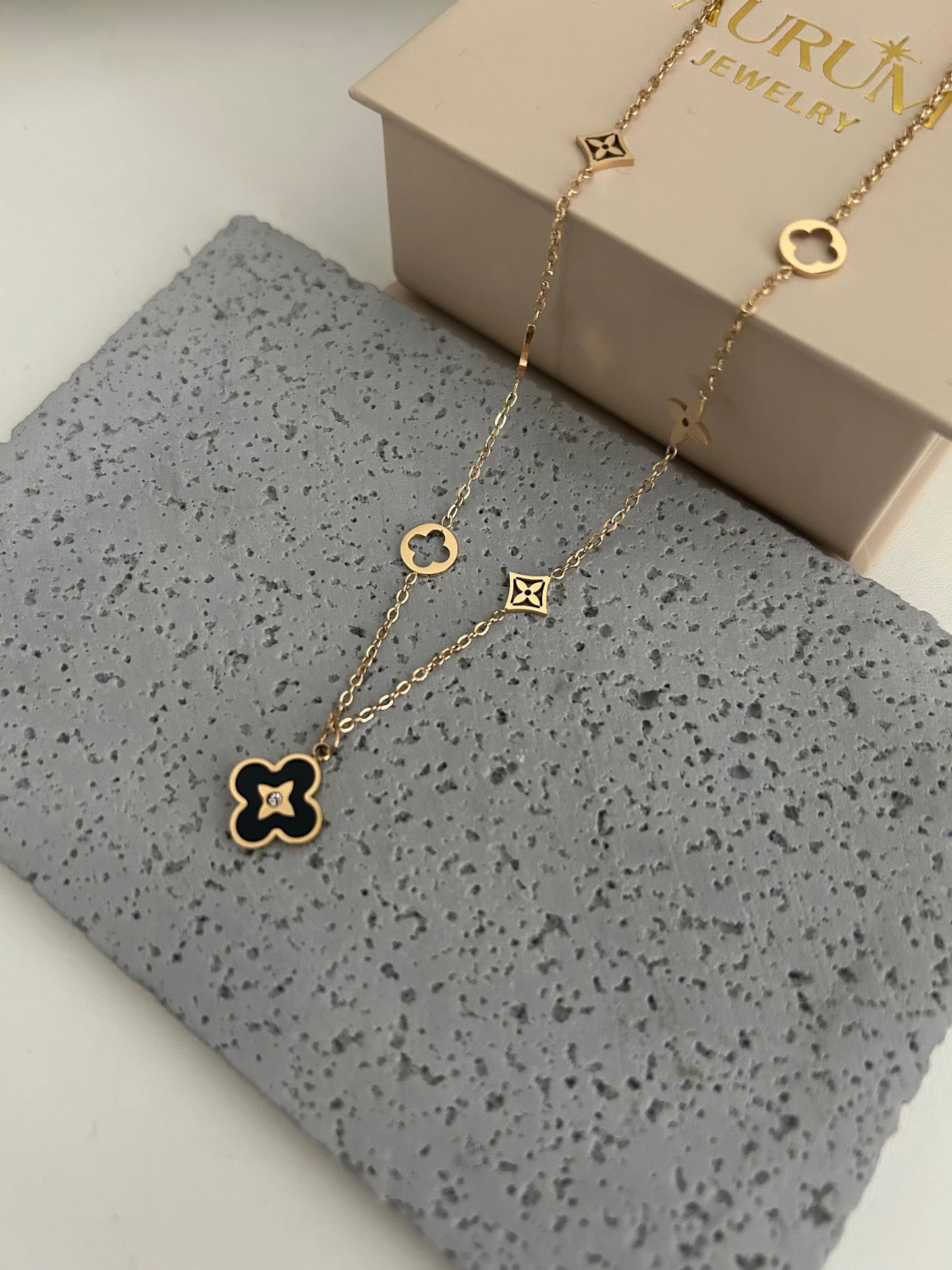 Emira necklace • Flowers and Clovers 18K Gold Plated Necklace
