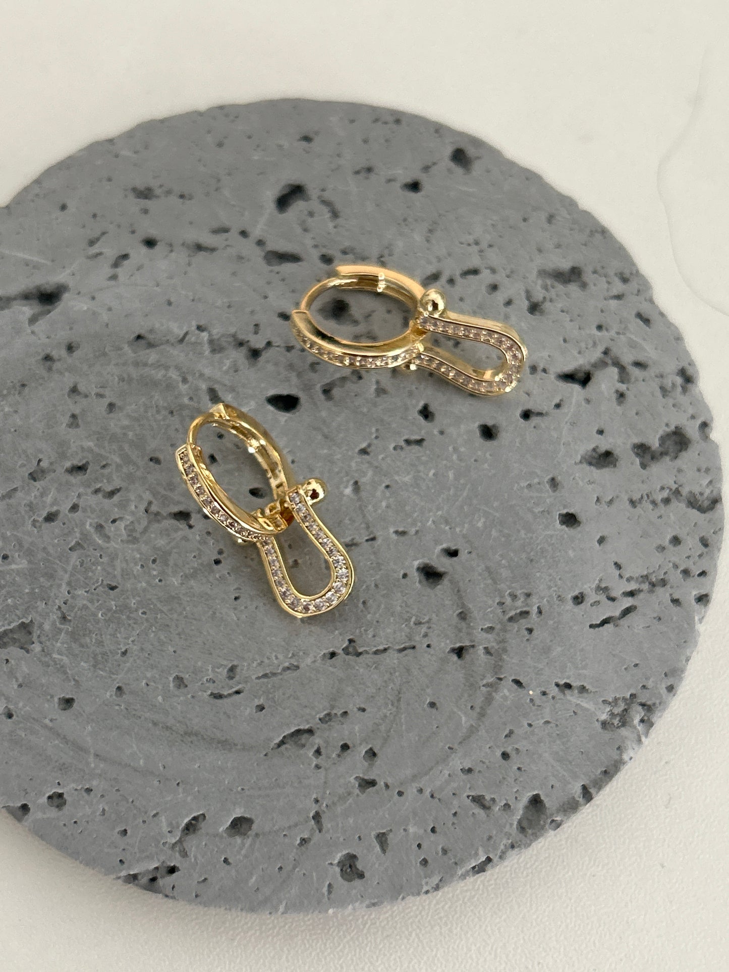 Mousseline Hoop Earrings • Buckle hoop drop earrings