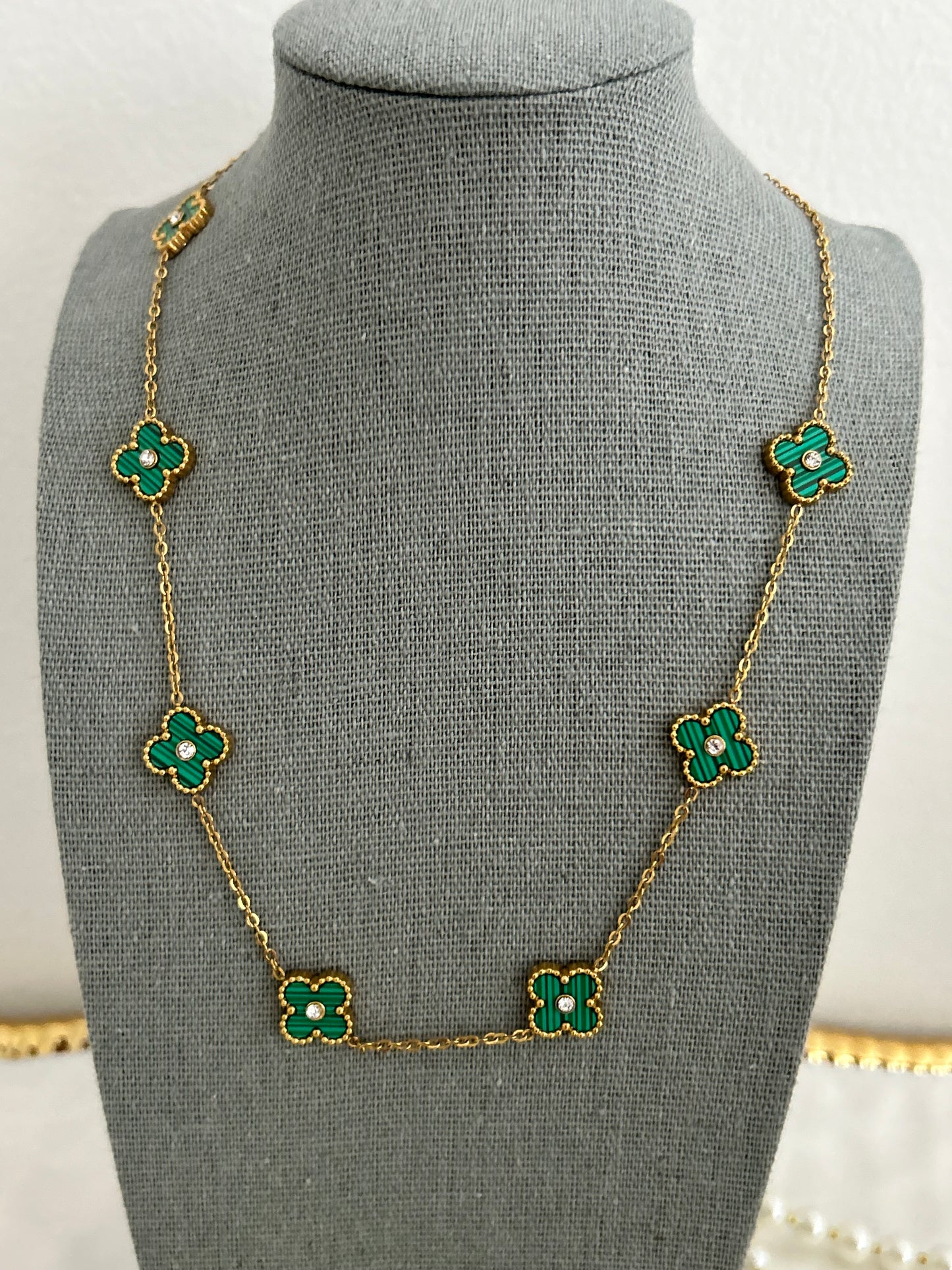 Ameera multiclover necklace -  Lucky Sparkle Clover All Over Clover Necklace