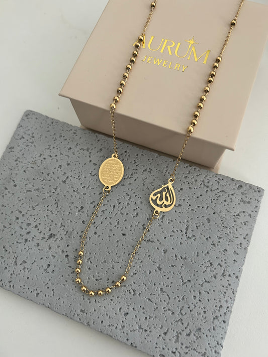 Ayatul kursi gold necklace