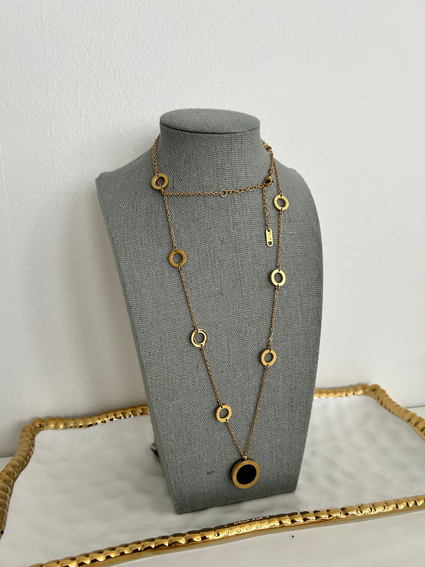 Amani  necklace • Long Circles Necklace