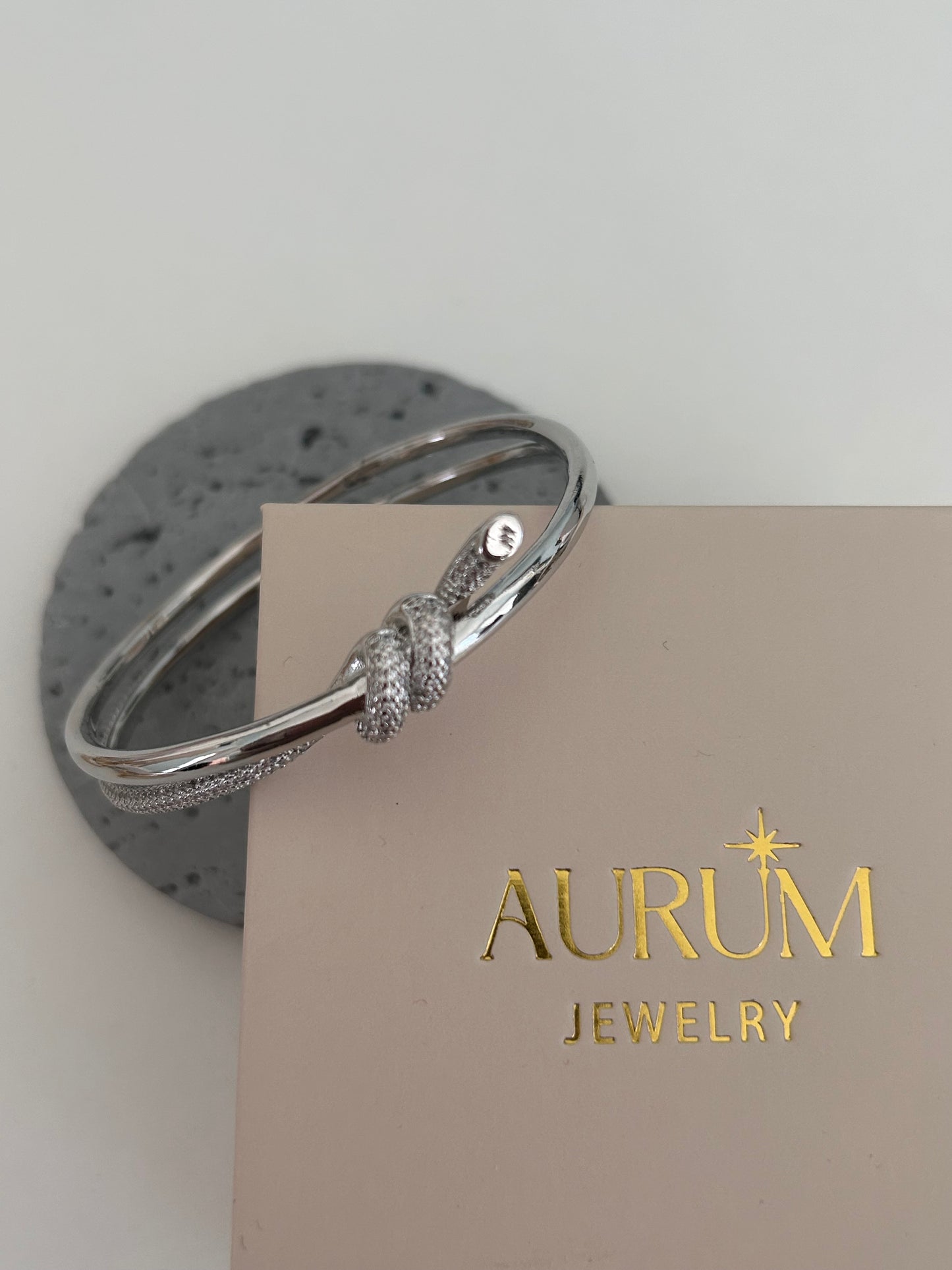 Gold Crystal knot Bangle