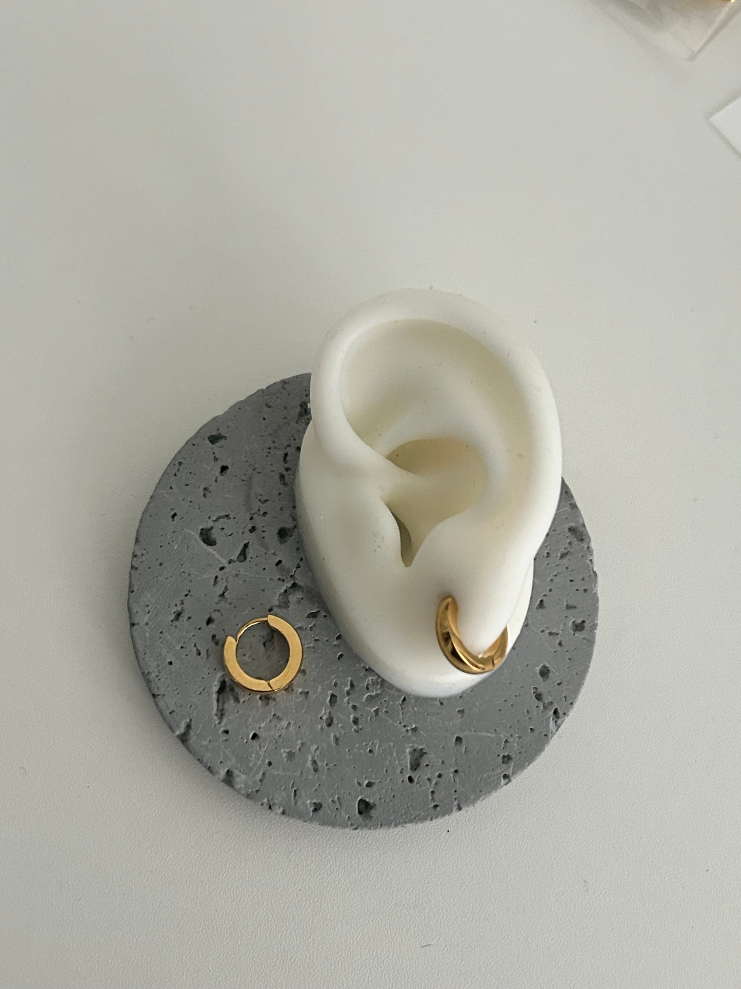 River hoop earring • Minimalist Everyday Wear Huggies