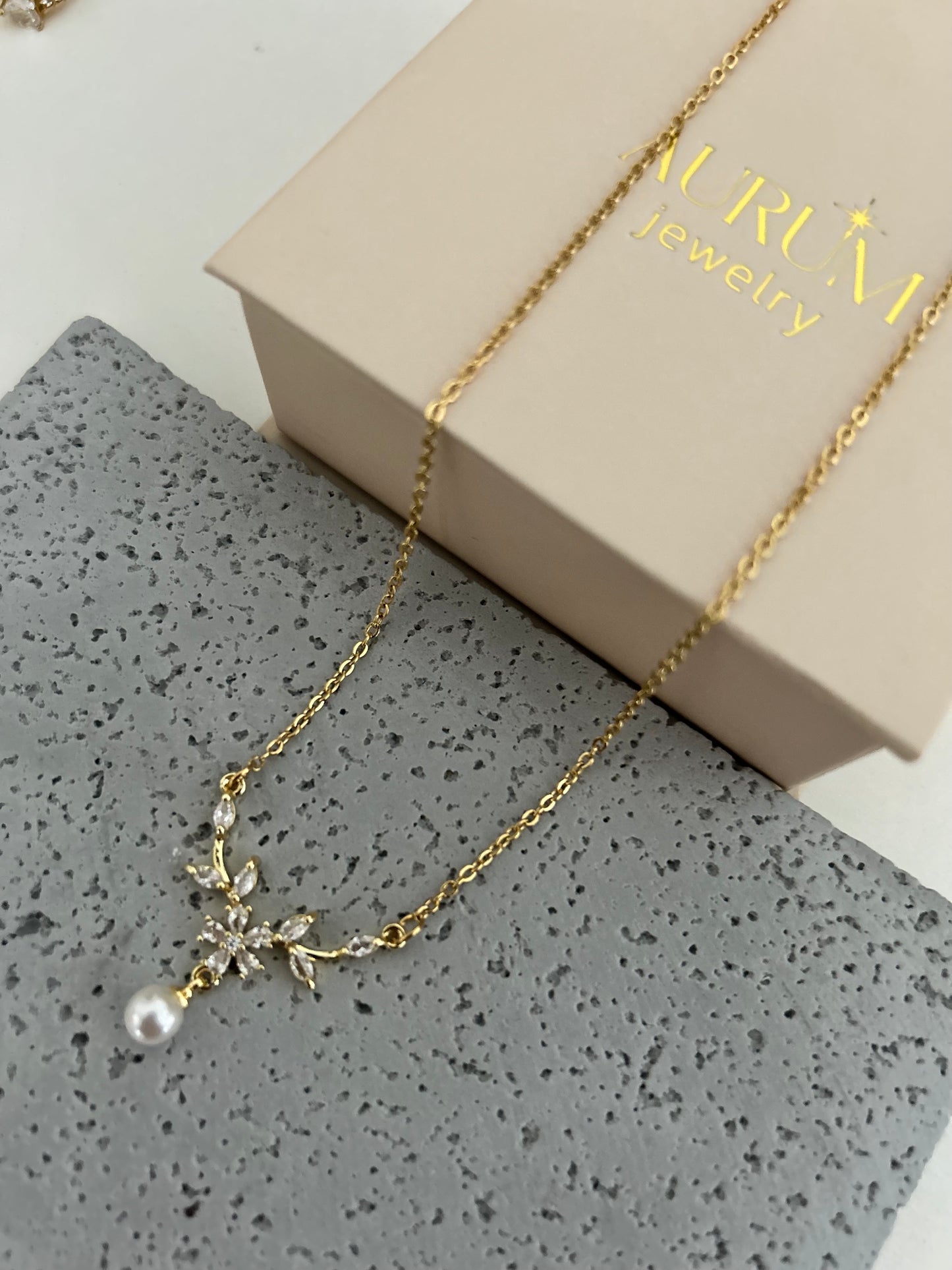 Murielle Necklace •  Delicate Floral Necklace