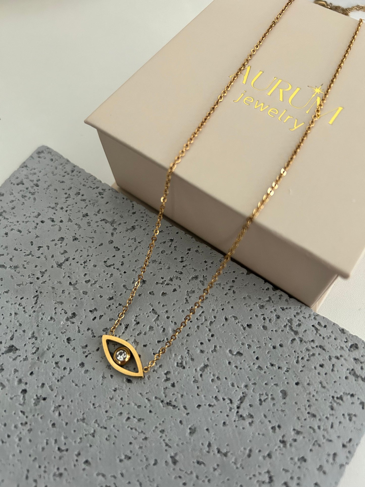 Suhana necklace • Evil eye tarnish free gold necklace