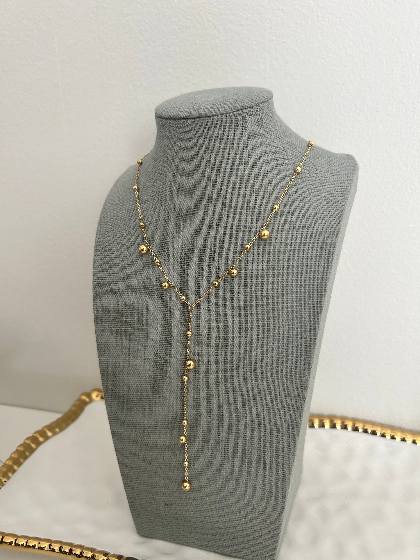 Sissi Lariat Necklace • Lariat Beaded Y necklace