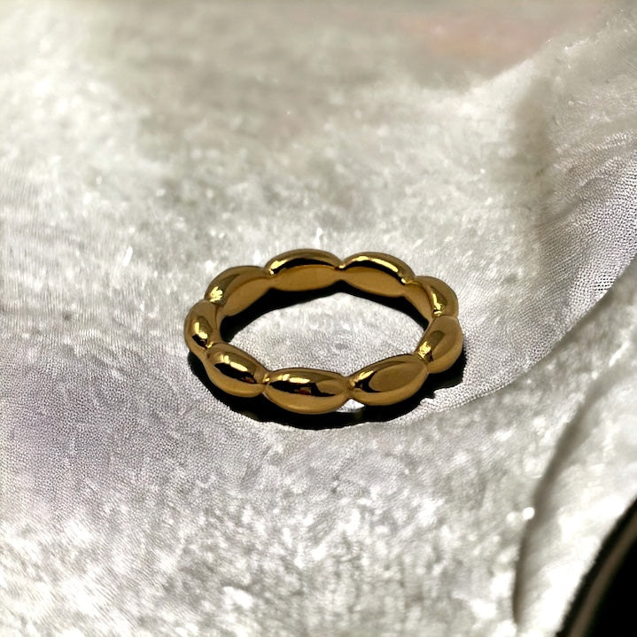 Minimalist gold stainless steel ring