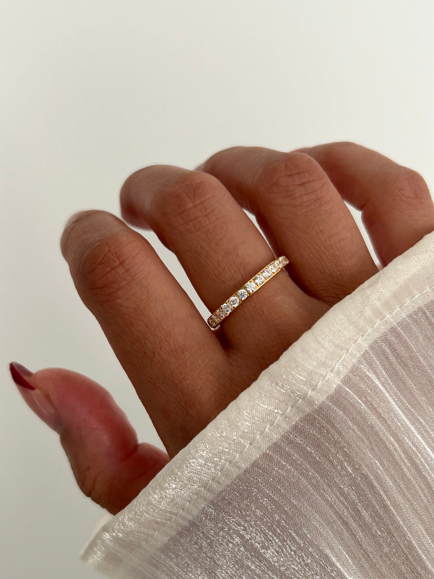 Soha Ring • Non-tarnish bling gold band ring