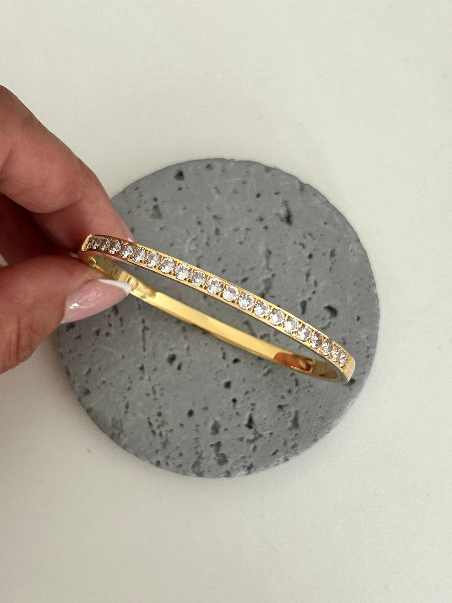 Afsaneh bangle - Must-have Gold Bangle with rhinestones