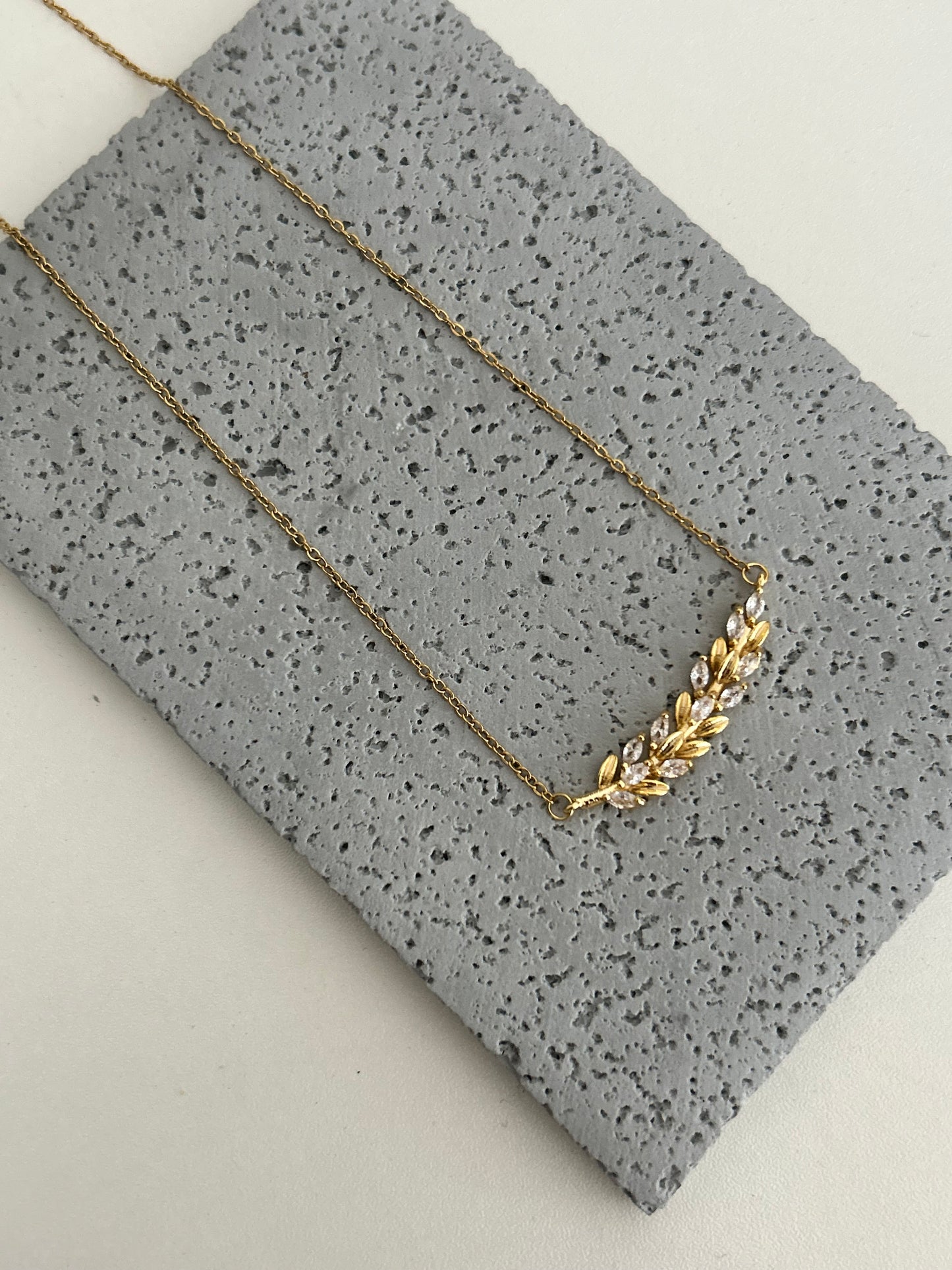 Aurora necklace • Gold Leaf Necklace