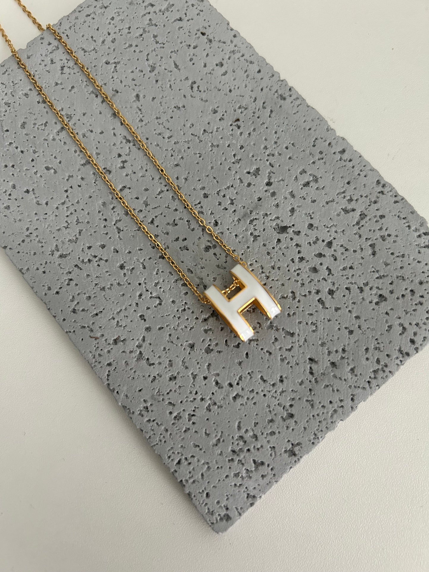 Haven Necklace • H letter Necklace