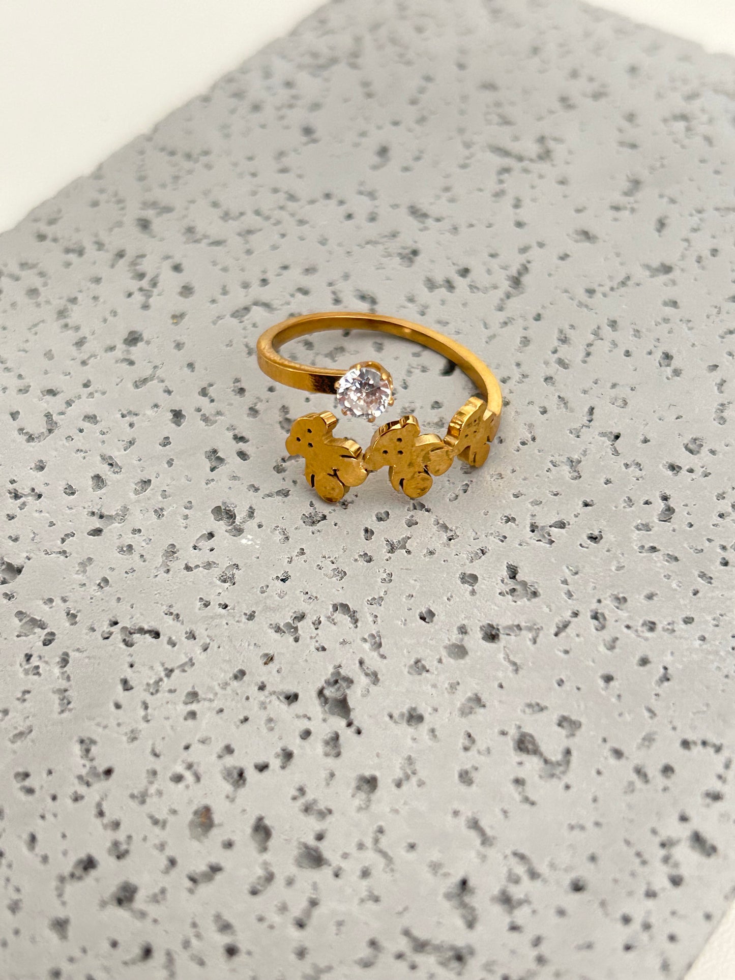 Tiana adjustable teddy bear ring