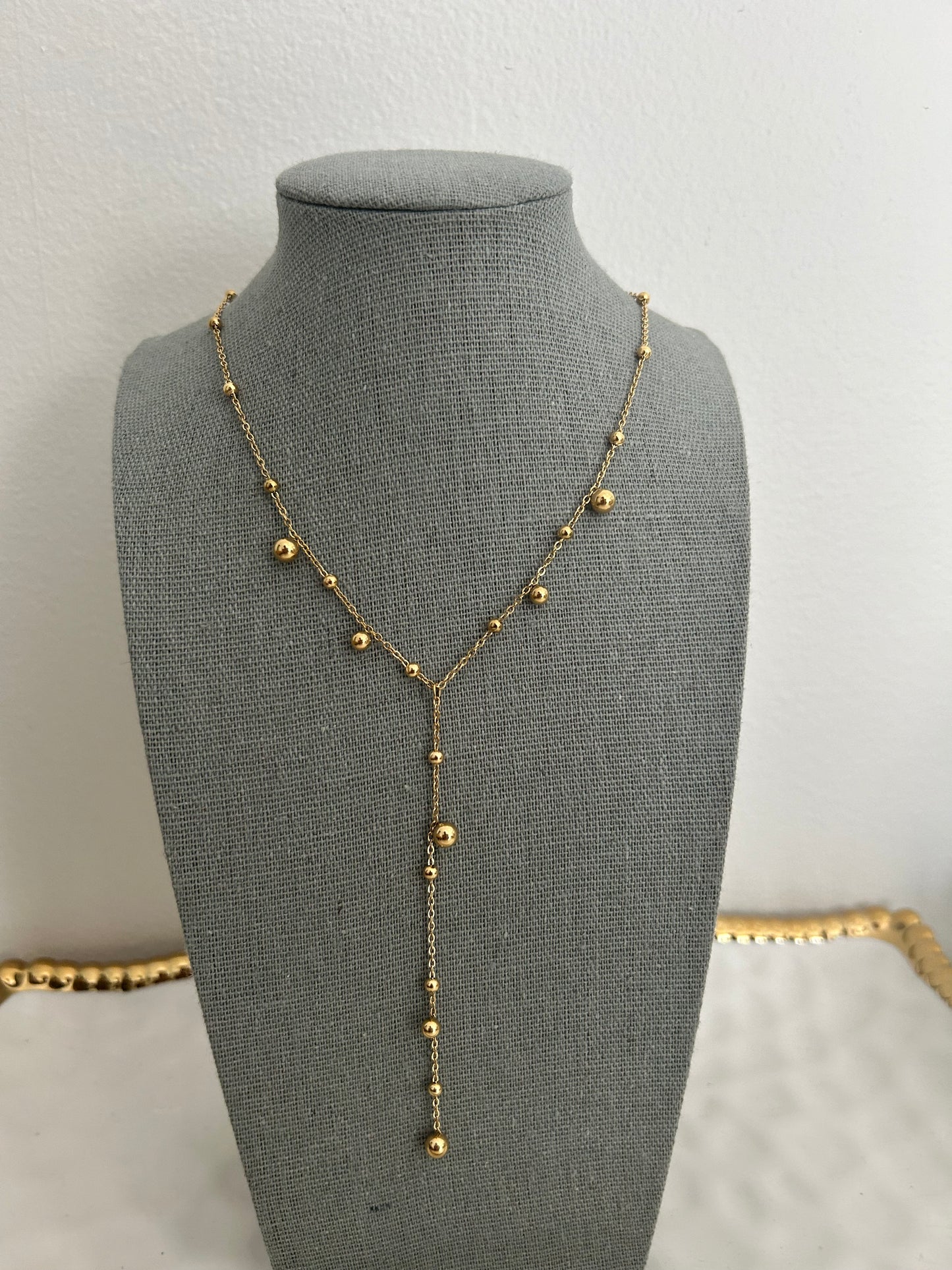 Sissi Lariat Necklace • Lariat Beaded Y necklace