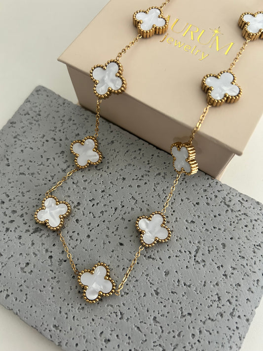 Alissa Necklace • all over lucky Clover Necklace