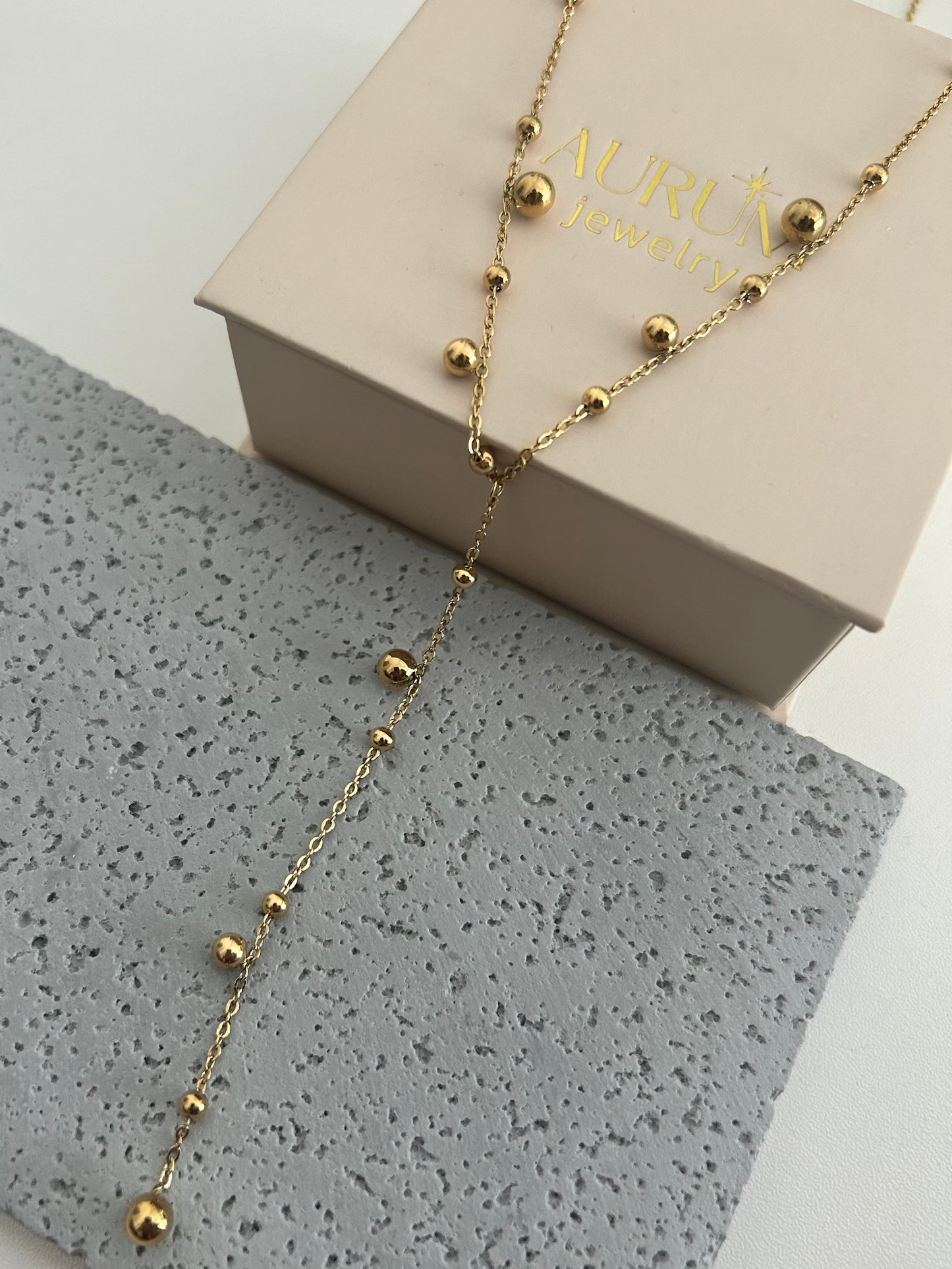 Sissi Lariat Necklace • Lariat Beaded Y necklace