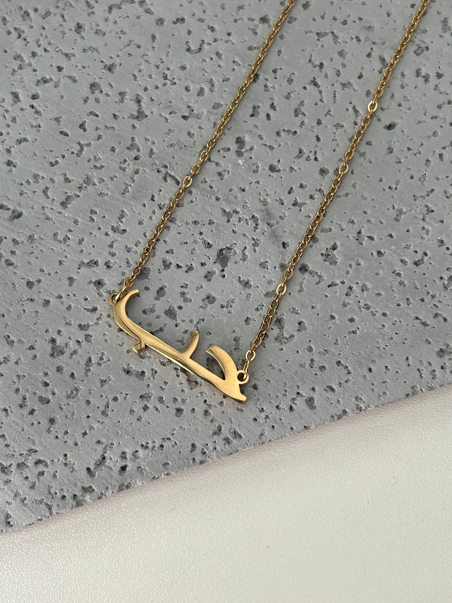 Arabic Love necklace Hub Gold plated Necklace