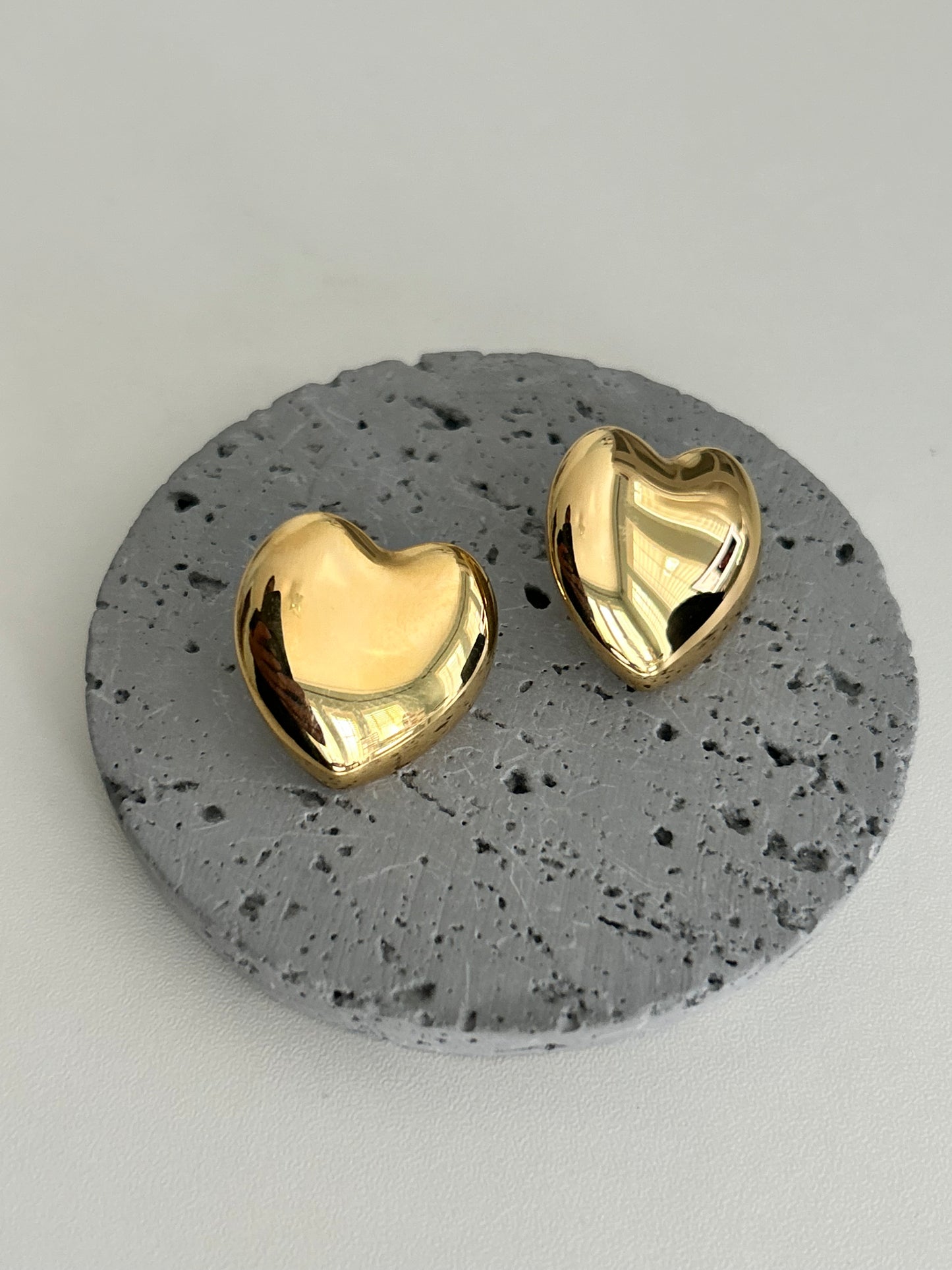 Chaya Earrings • Gold Heart Chunky earrings