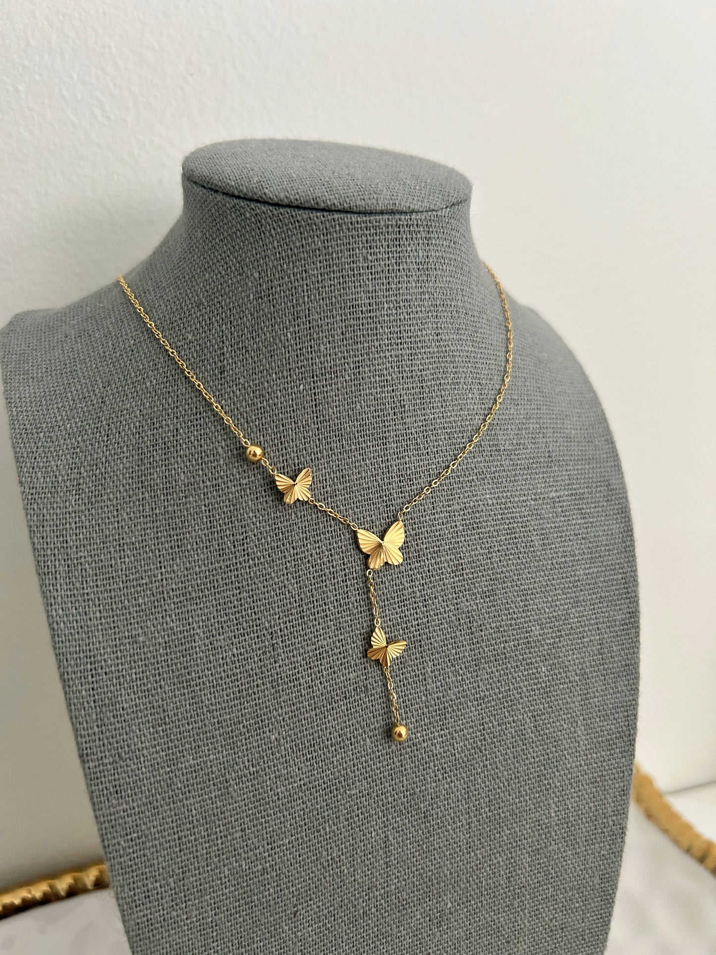 Lara necklace• Butterfly Y necklace