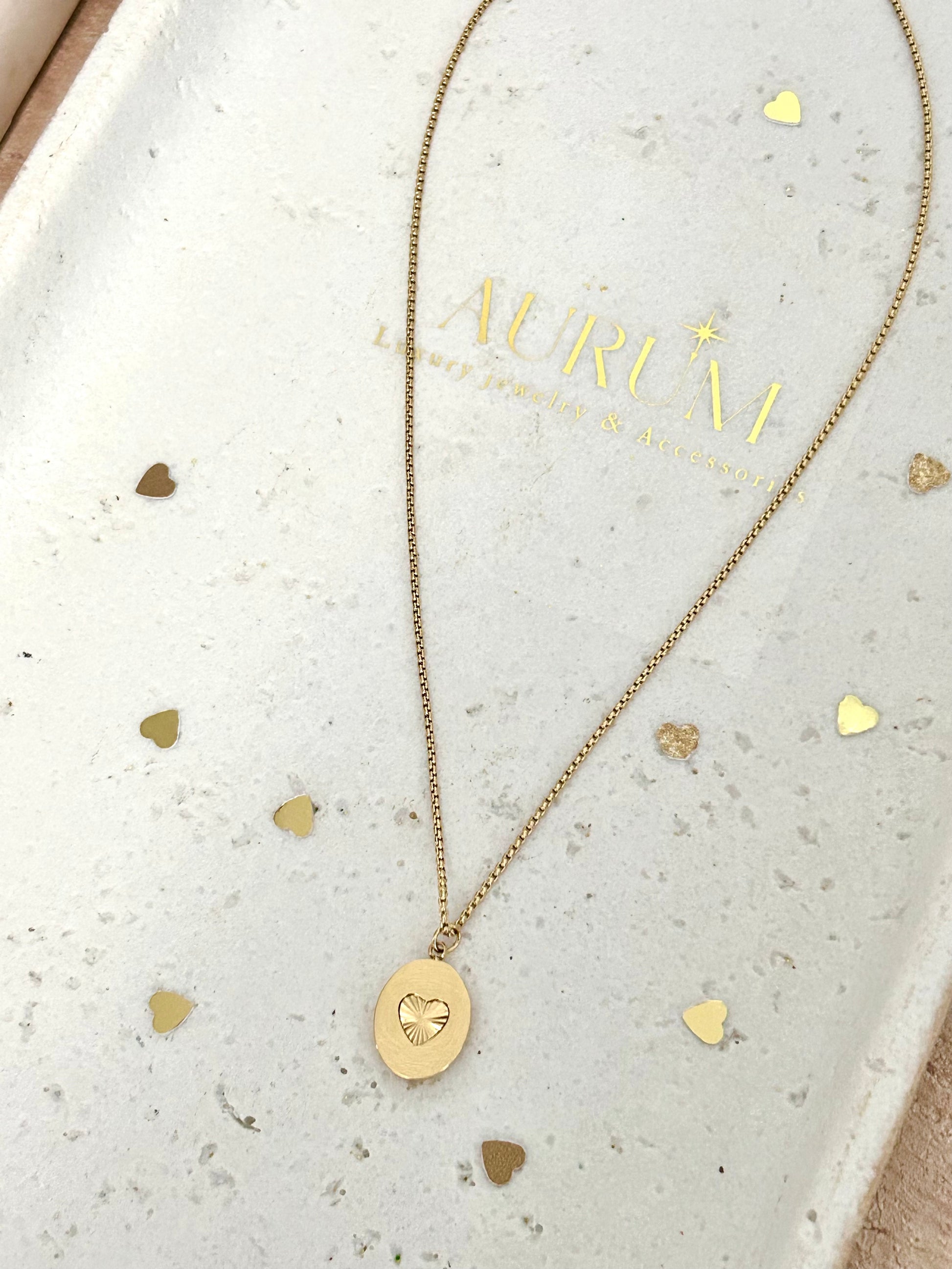 Engraved heart necklace collier coeur avec je t’aime engravé 