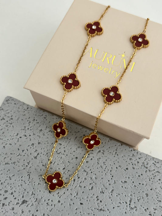 Ameera multiclover necklace -  Lucky Sparkle Clover All Over Clover Necklace