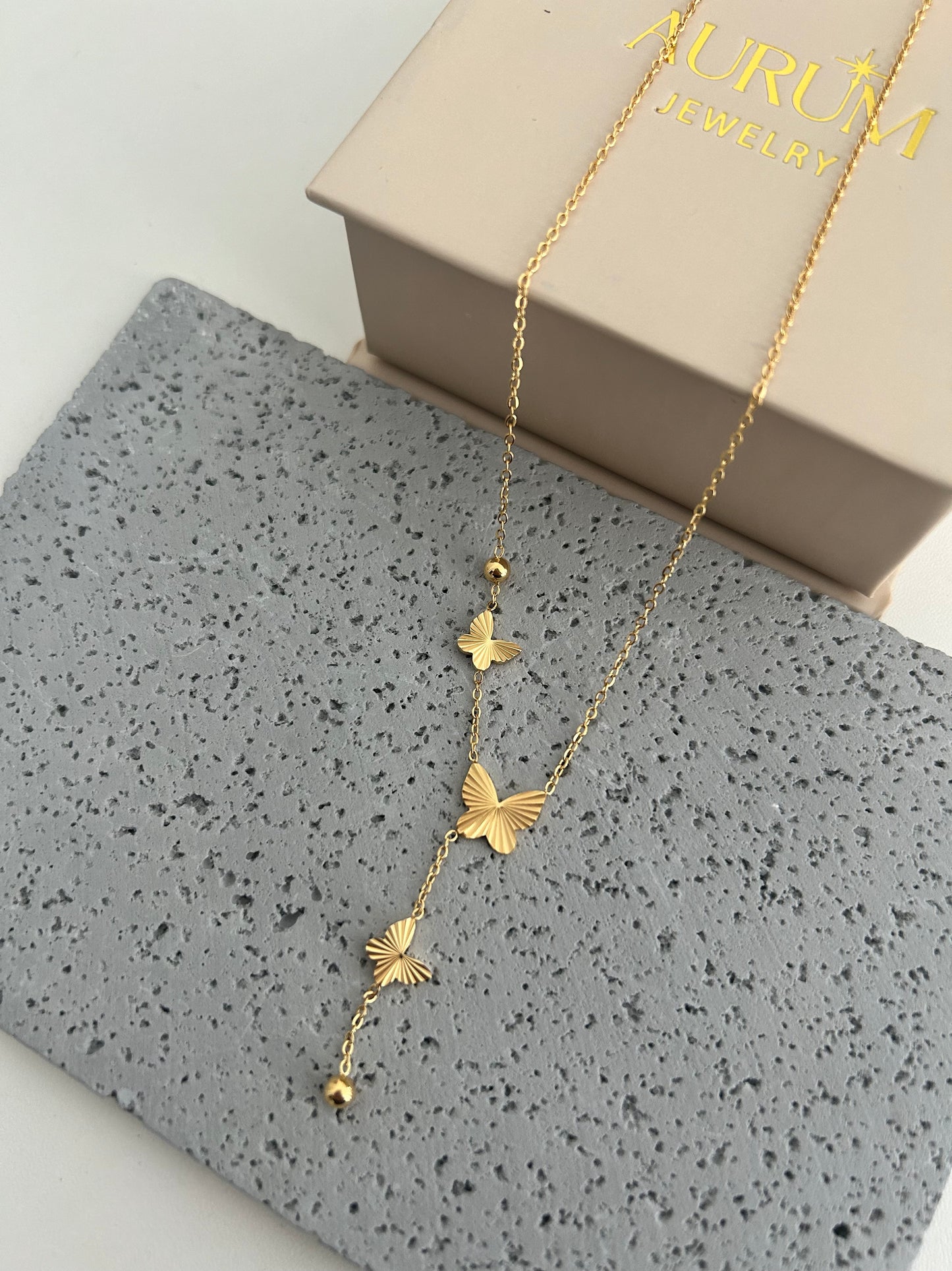 Lara necklace• Butterfly Y necklace