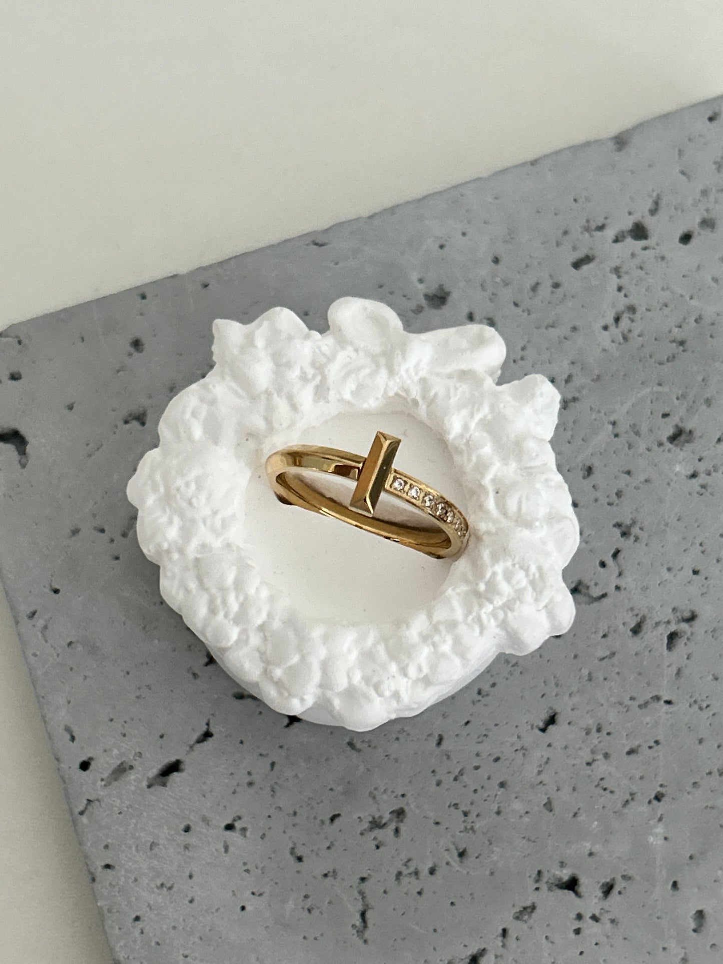 Theresa Ring • Gold T ring