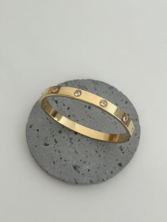 Hailey bangle - Love bracelet with cz stones