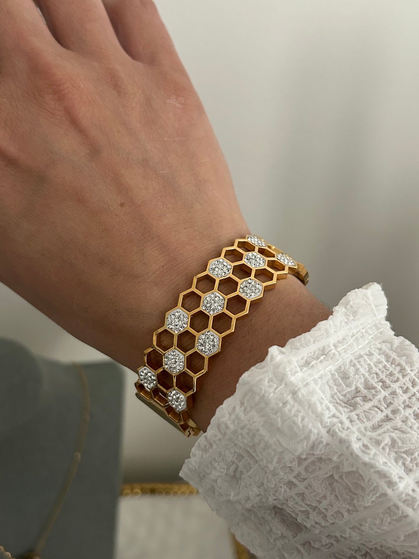 Rosa bangle • Bee Hive Bangle