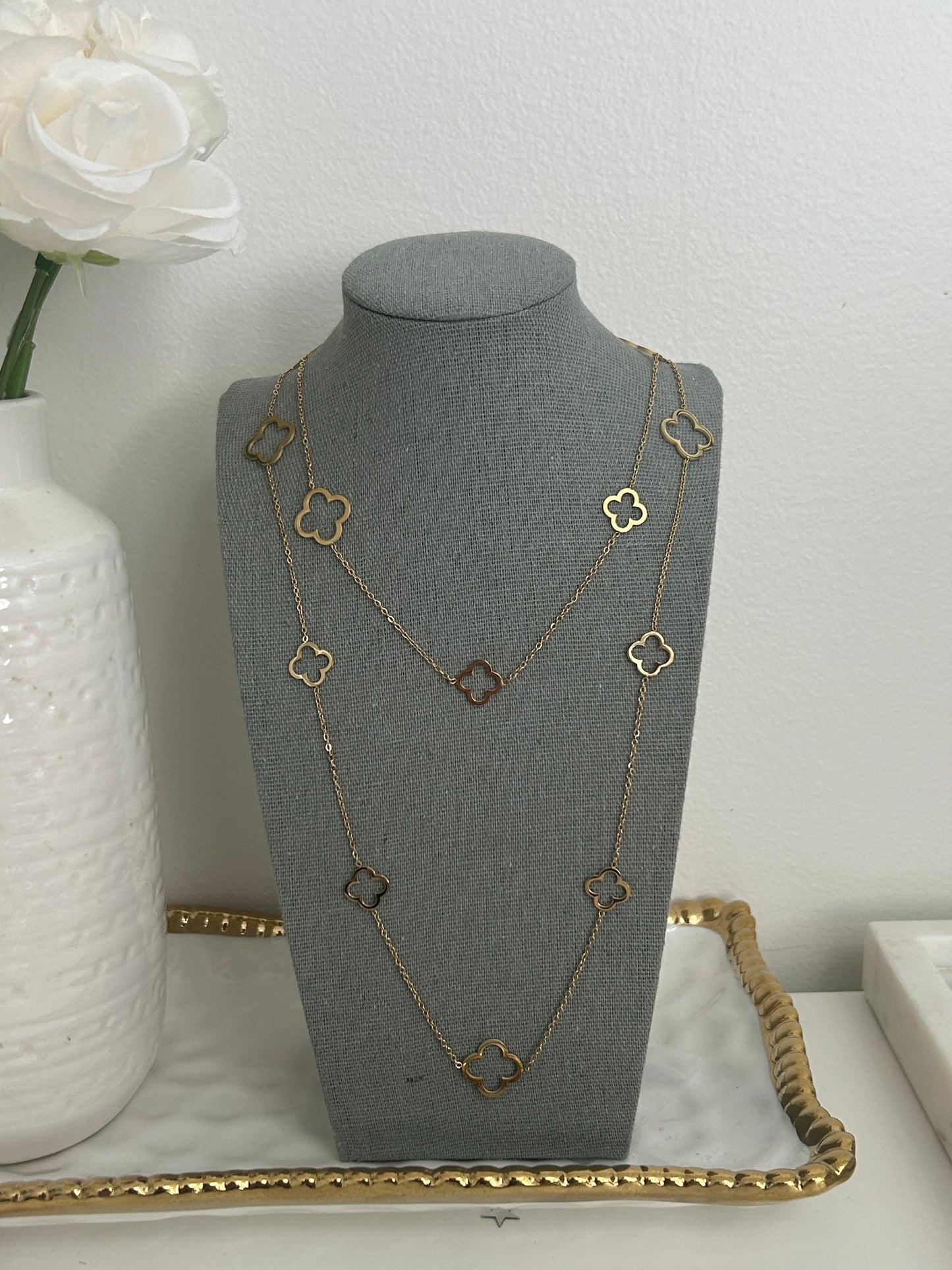 Extra long Cloverly necklace