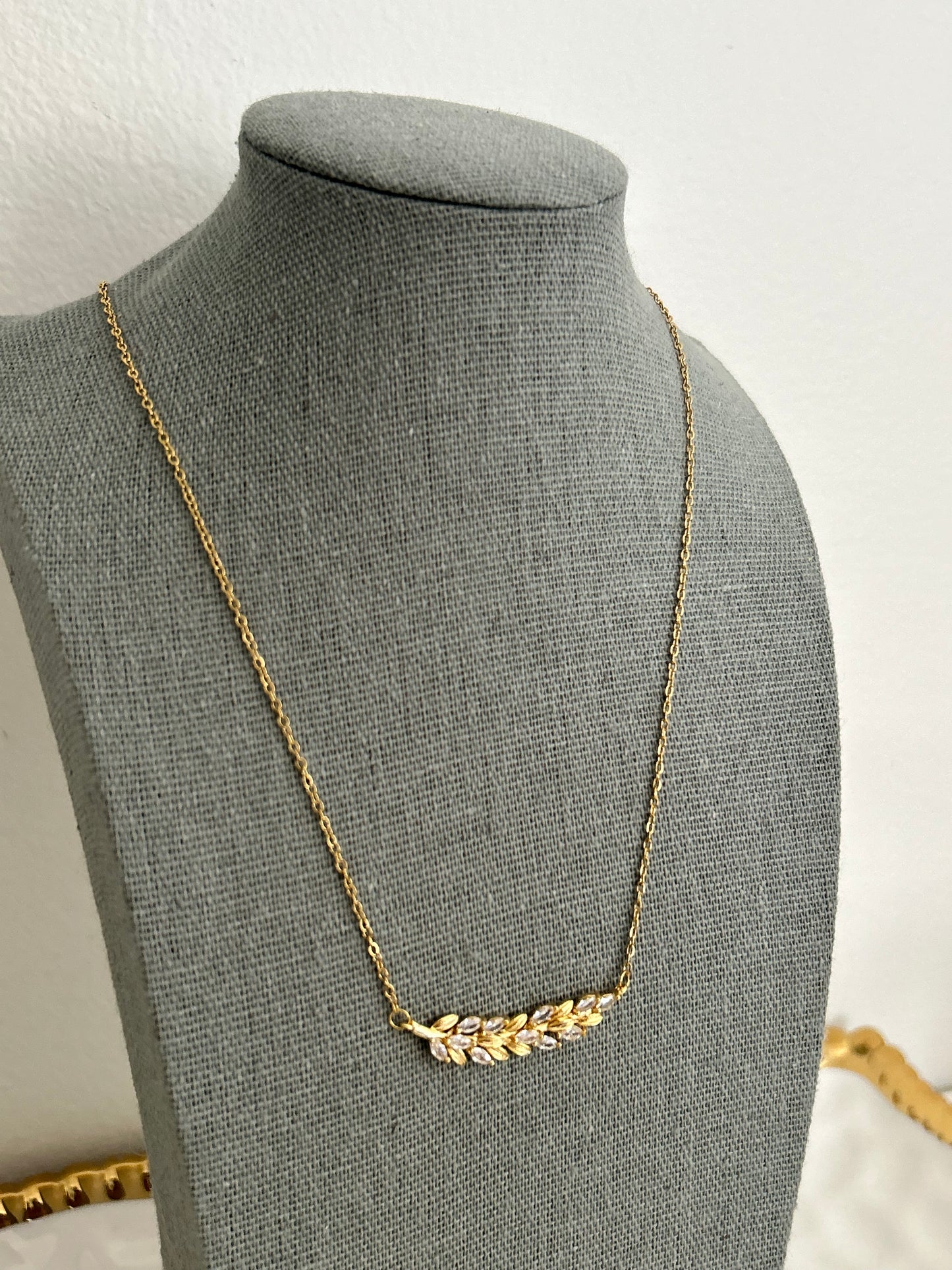 Aurora necklace • Gold Leaf Necklace