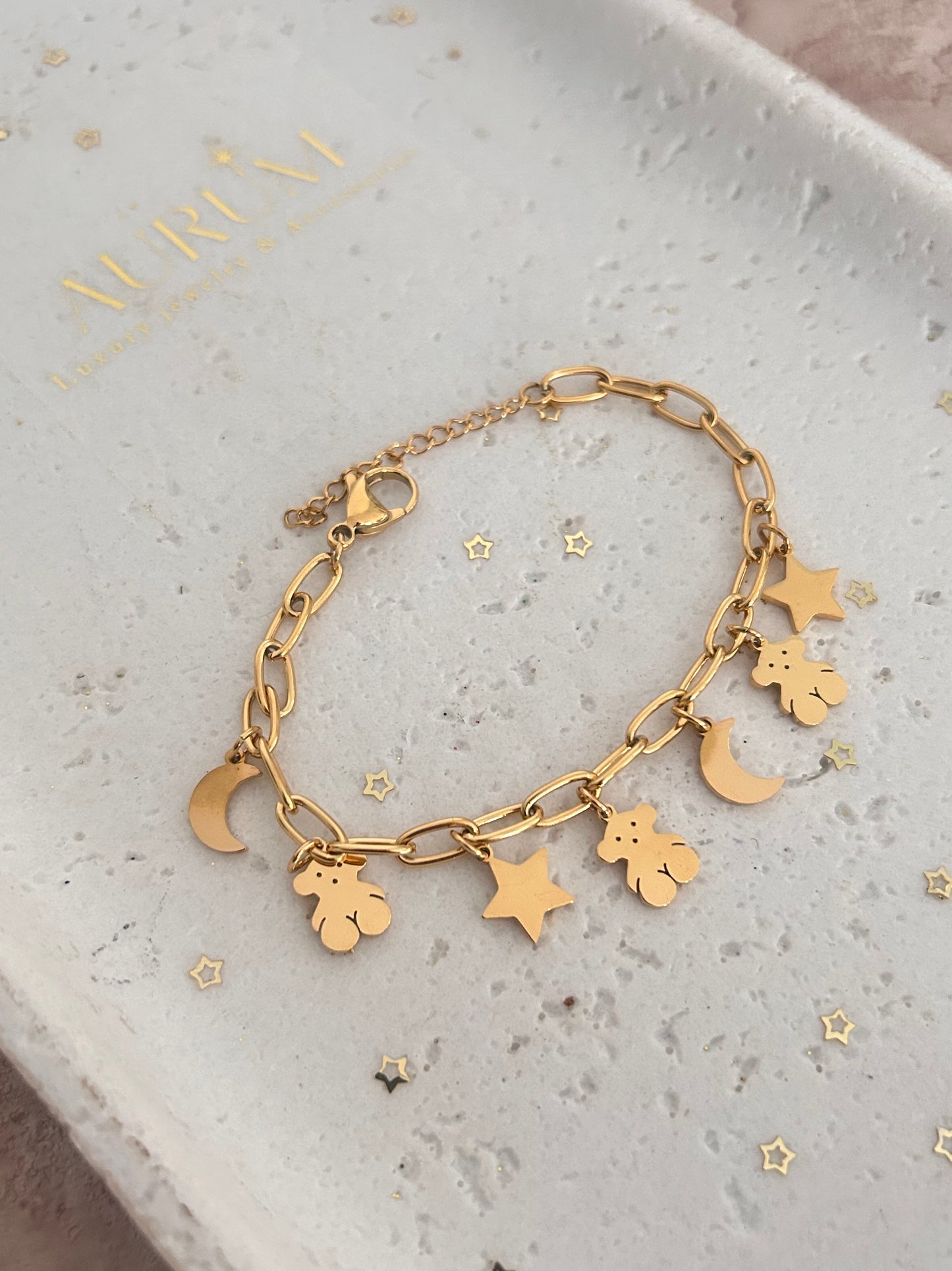 Barea Gold Bear Bracelet