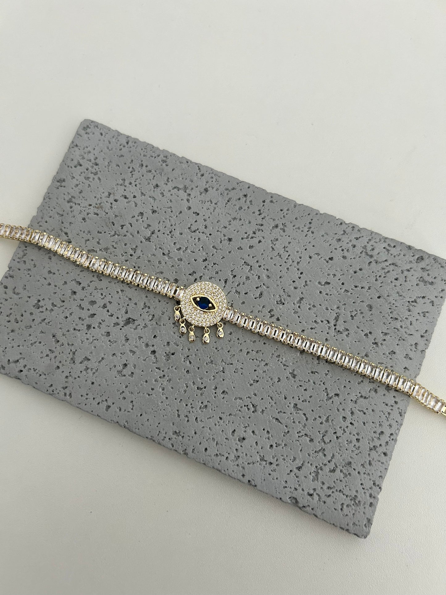 Lara Bracelet •  Evil Eye Sparkle Tennis Bracelet