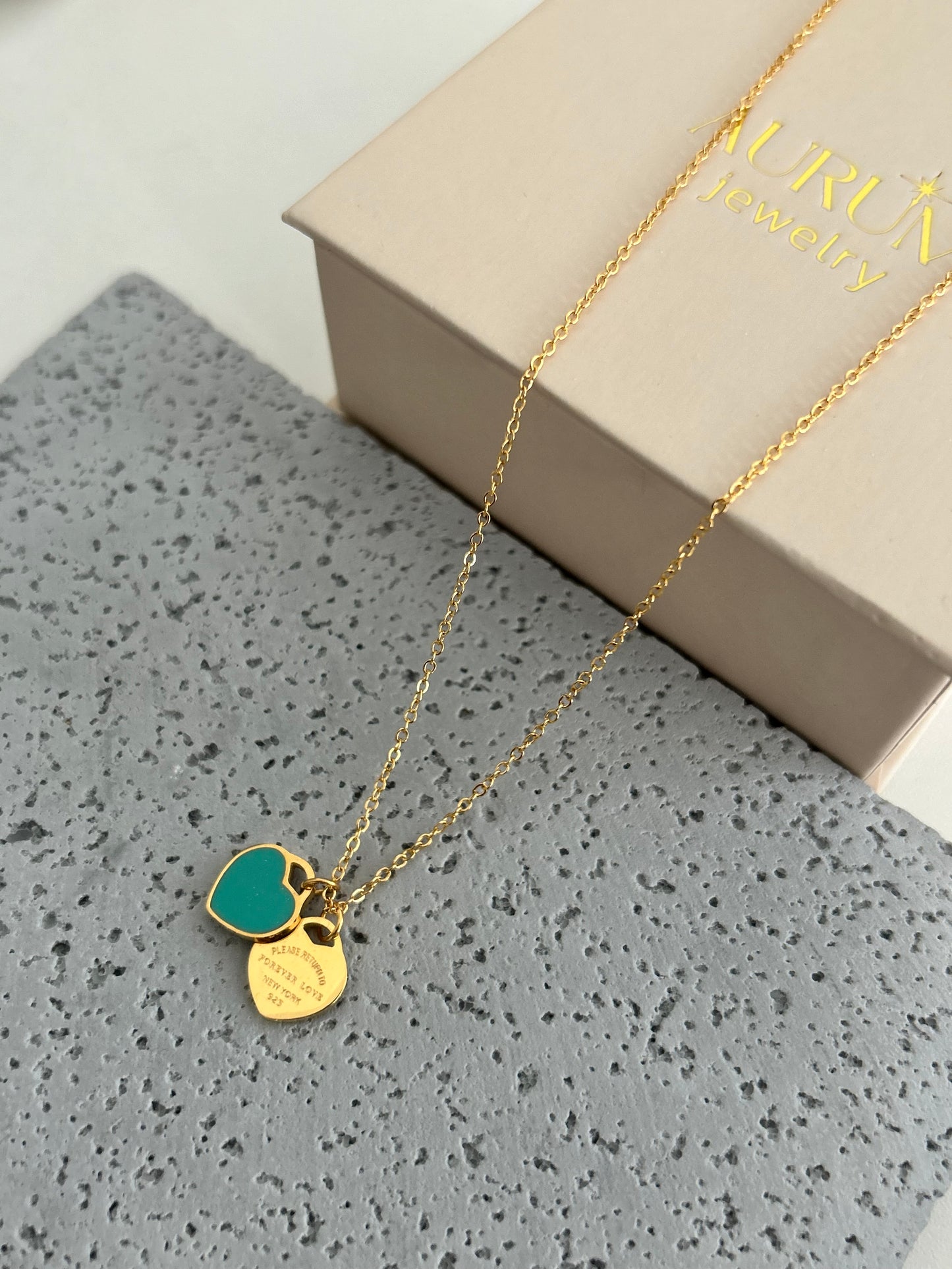 Mikayla Necklace • Double Heart necklace