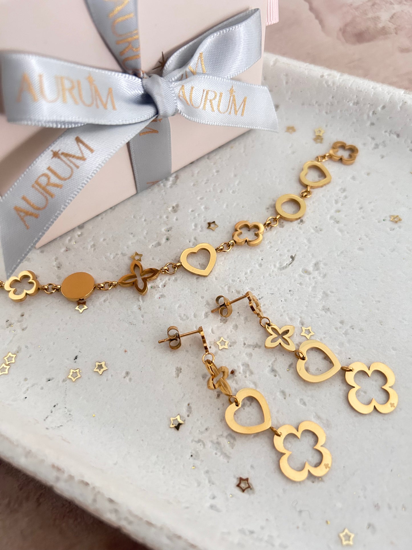 Aurum Love and Luck gold plated bracelet