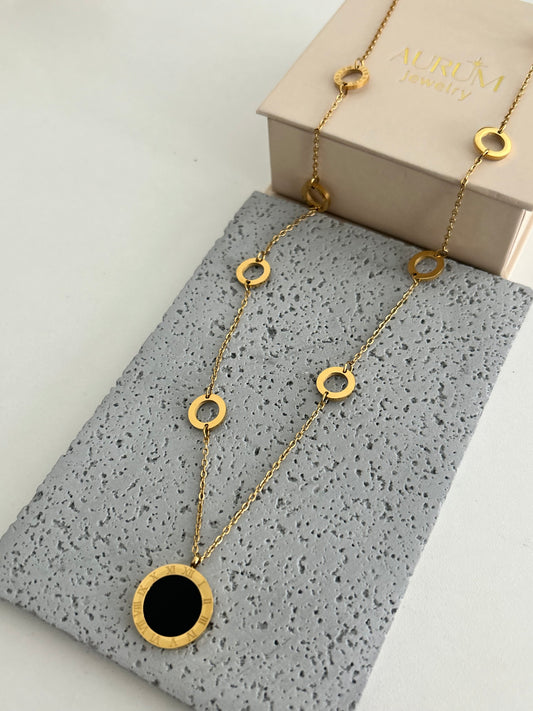 Amani  necklace • Long Circles Necklace