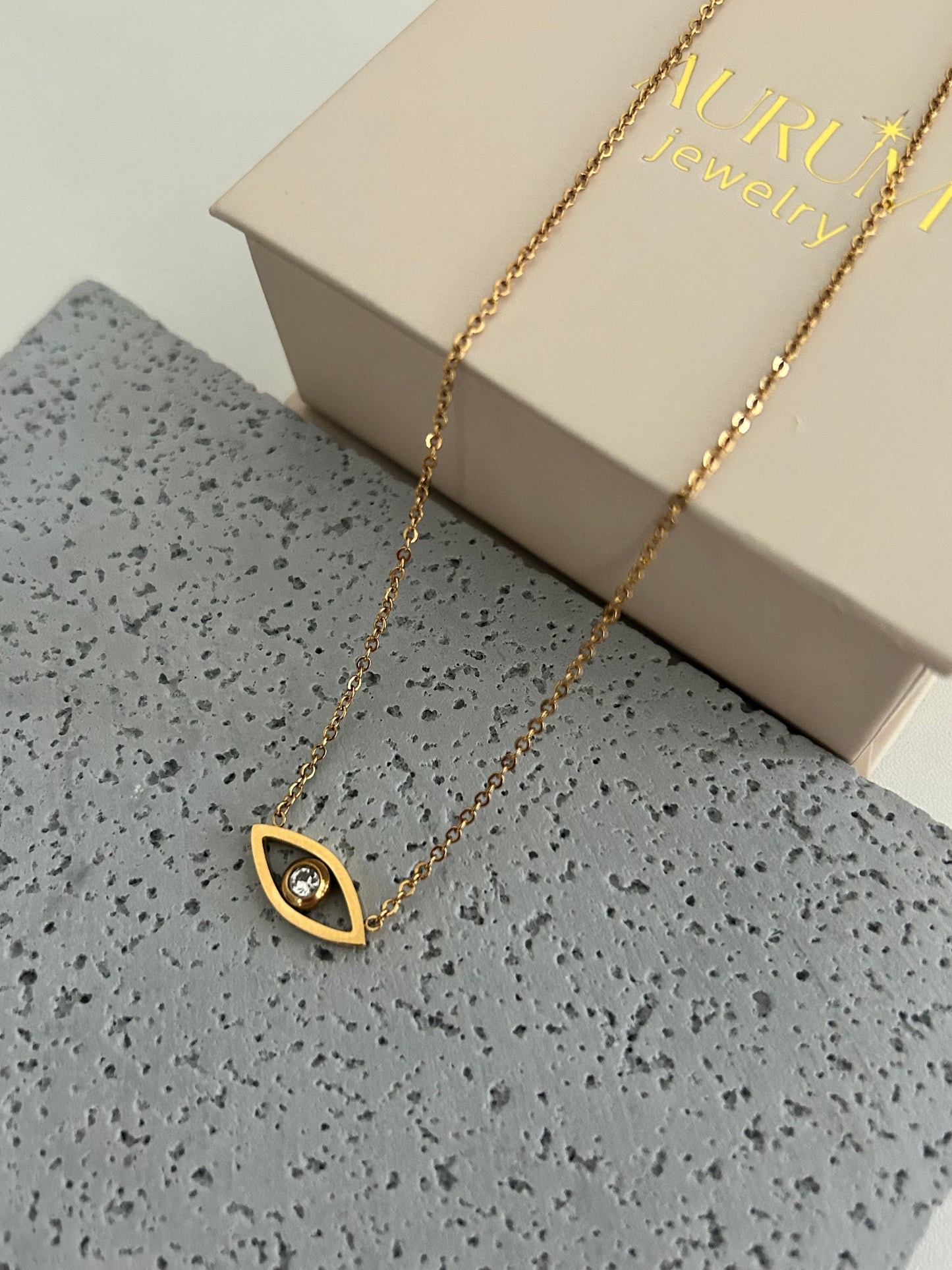 Suhana necklace • Evil eye tarnish free gold necklace