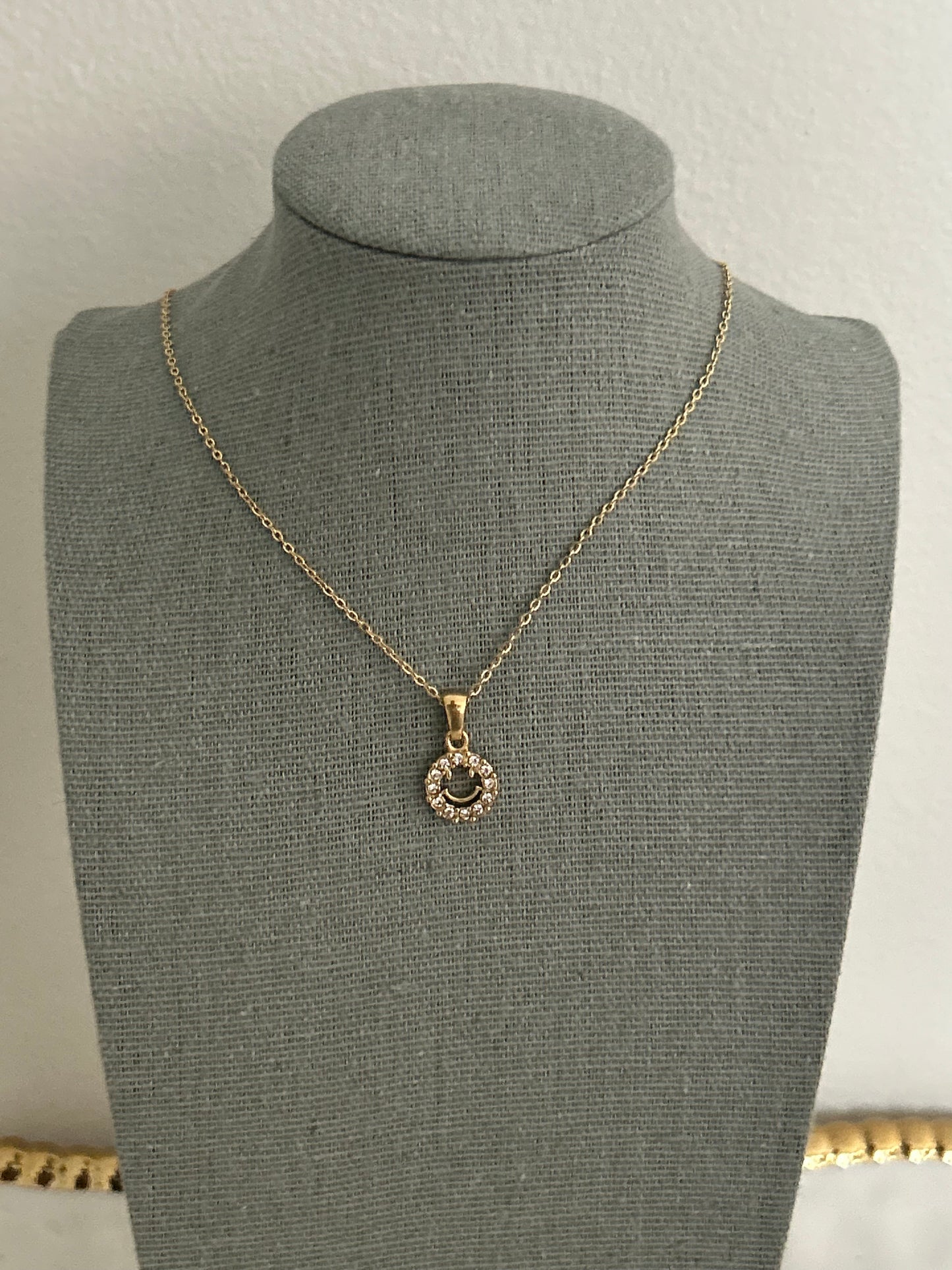 Lana necklace • Smiley face Gold Necklace