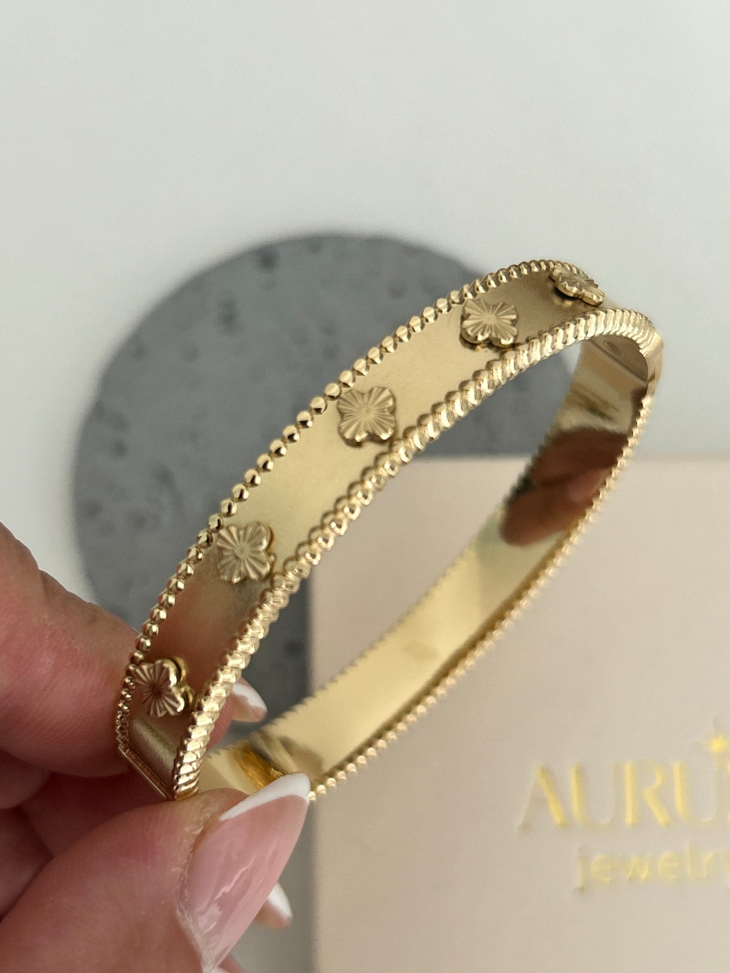 Arwa bangle • Antique Gold matte finish bangle