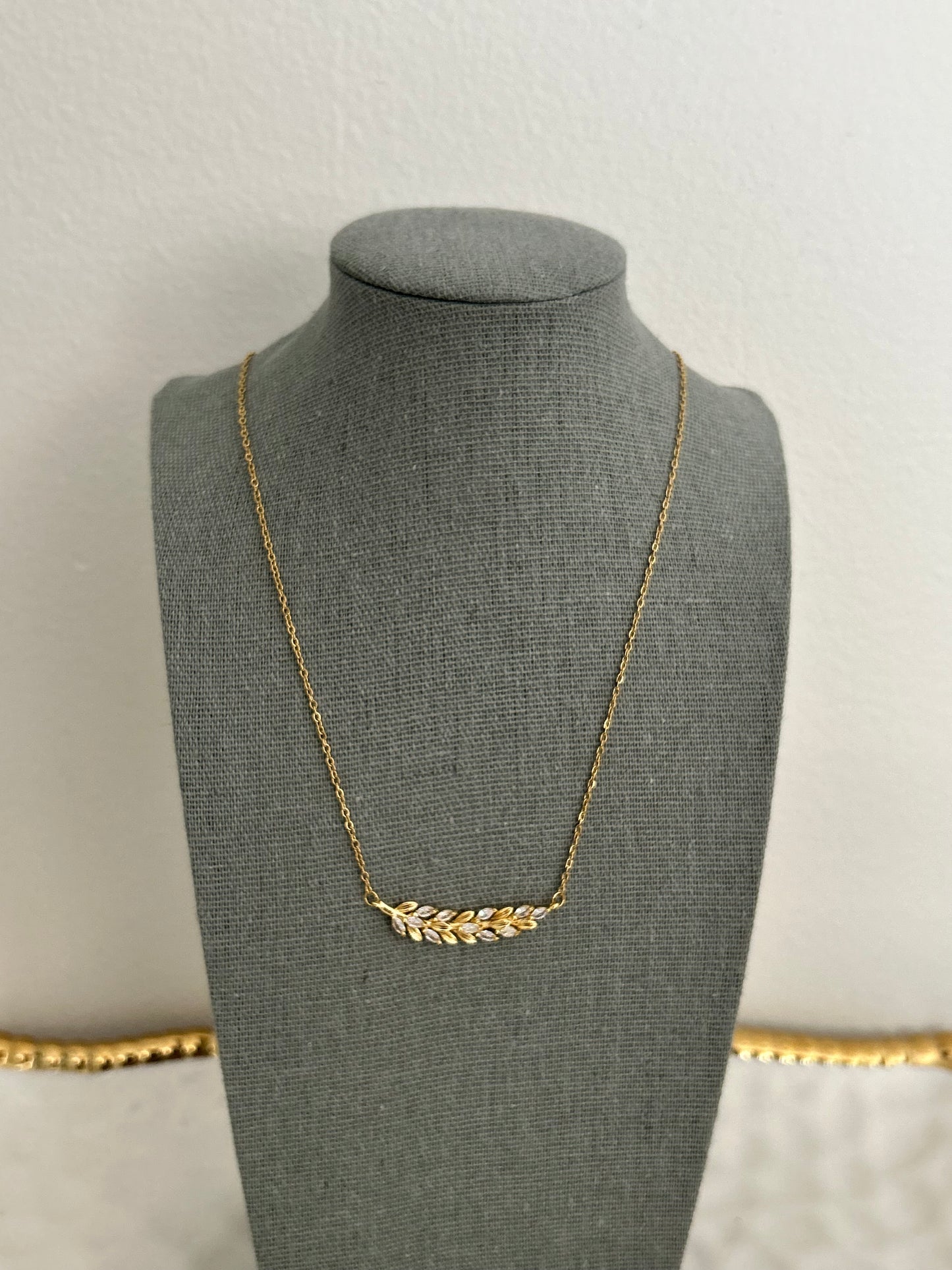 Aurora necklace • Gold Leaf Necklace