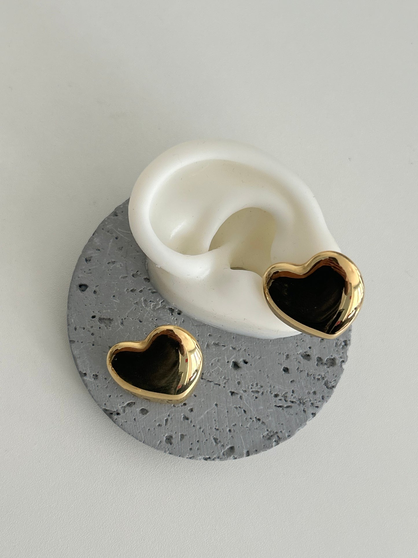 Chaya Earrings • Gold Heart Chunky earrings