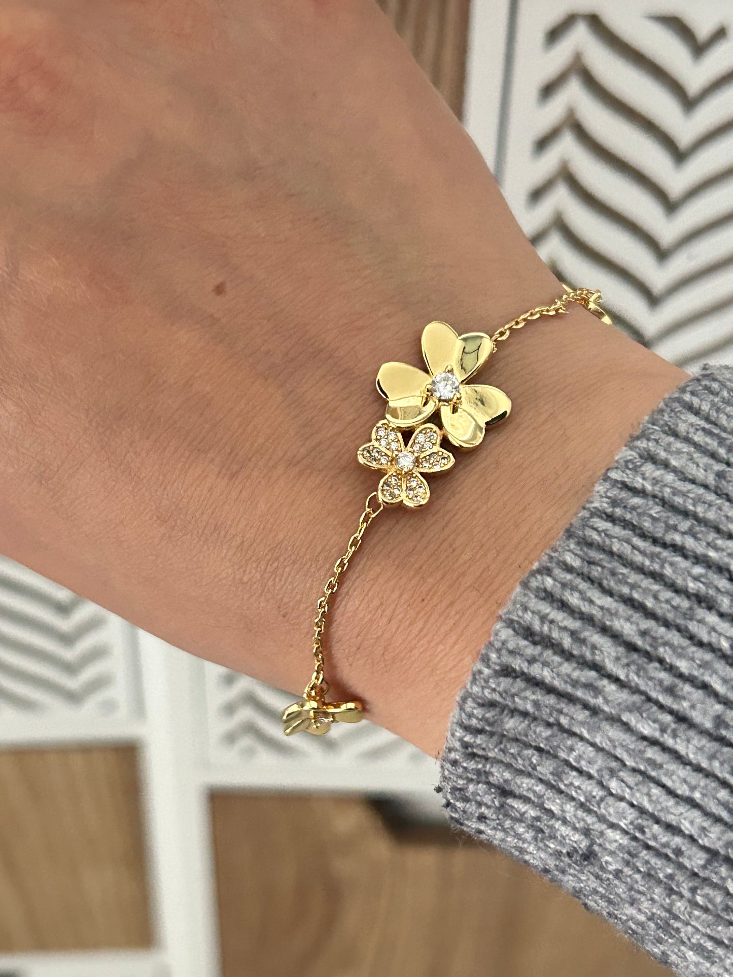 Ines bracelet • Hope three-leaf clover bracelet