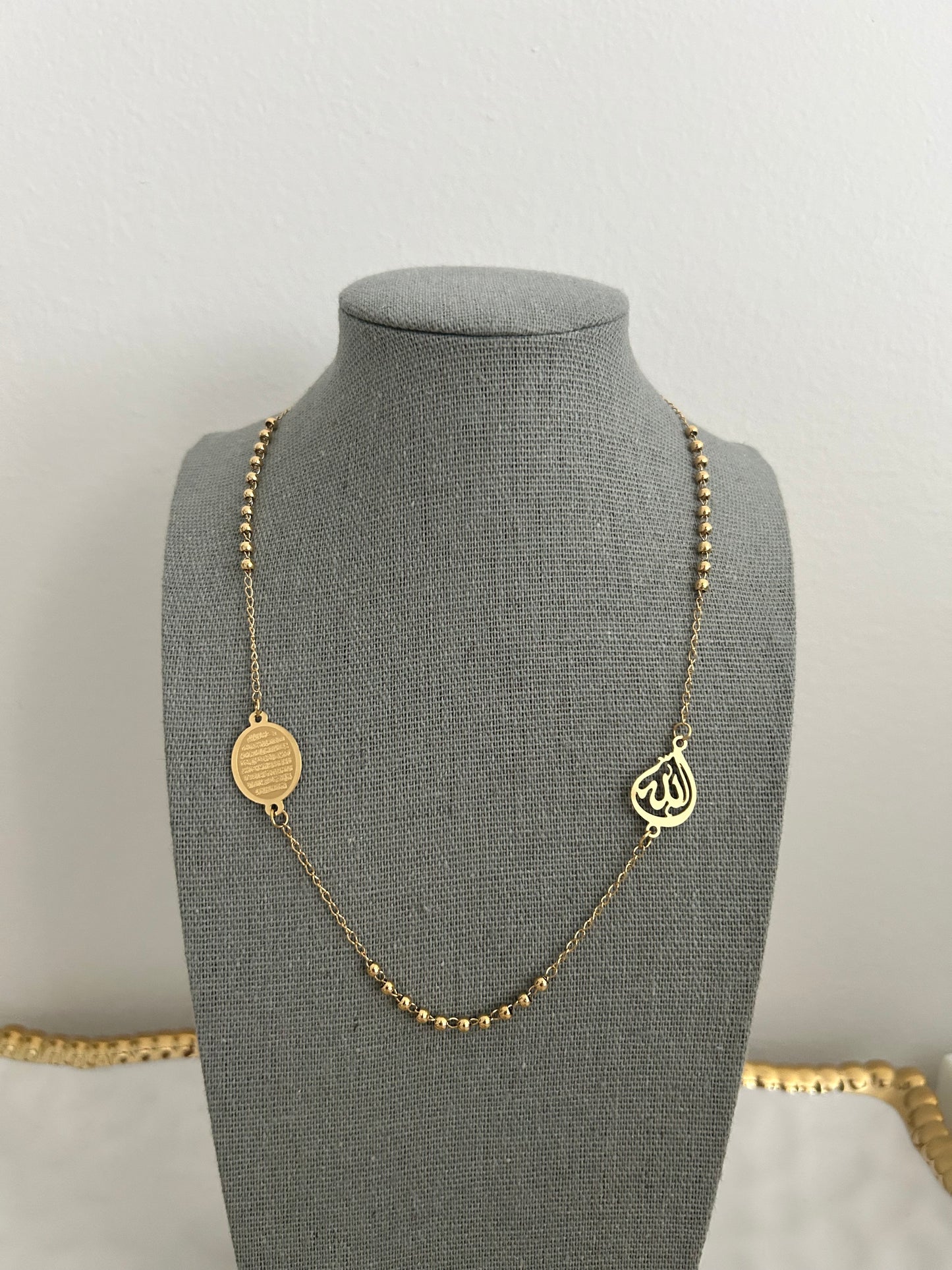 Ayatul kursi gold necklace