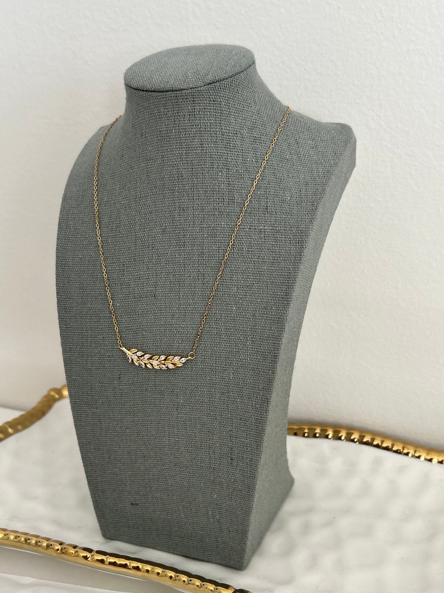 Aurora necklace • Gold Leaf Necklace