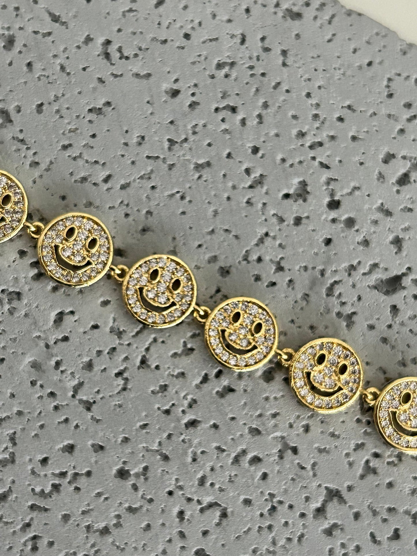 Naima bracelet • Happy face rhinestone bracelet