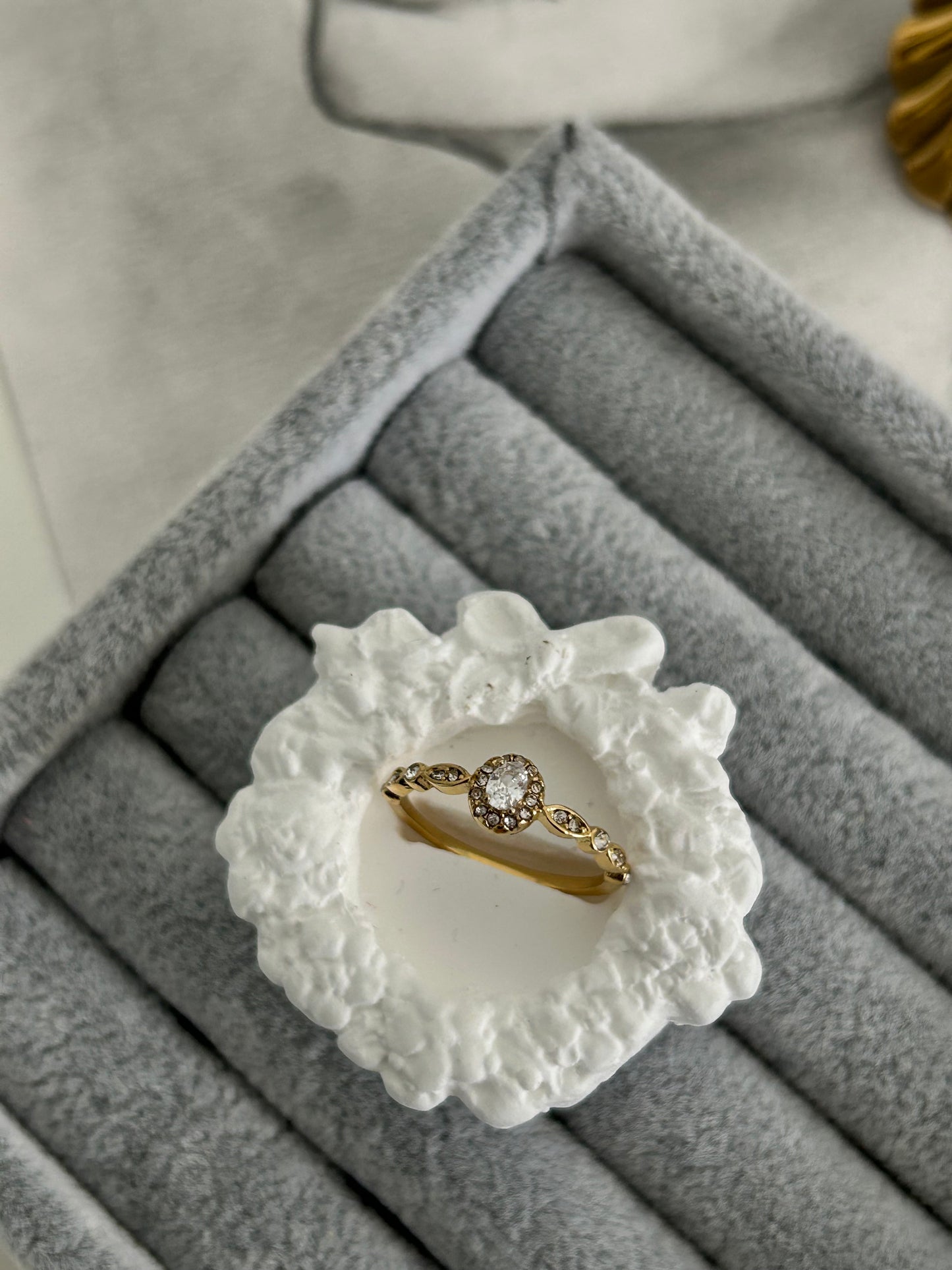 Malak Ring • Gold Crystal Oval cut ring